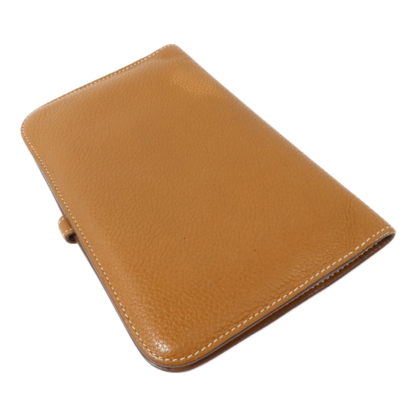 HERMES Togo皮革Dogon Compact長錢包Gold
