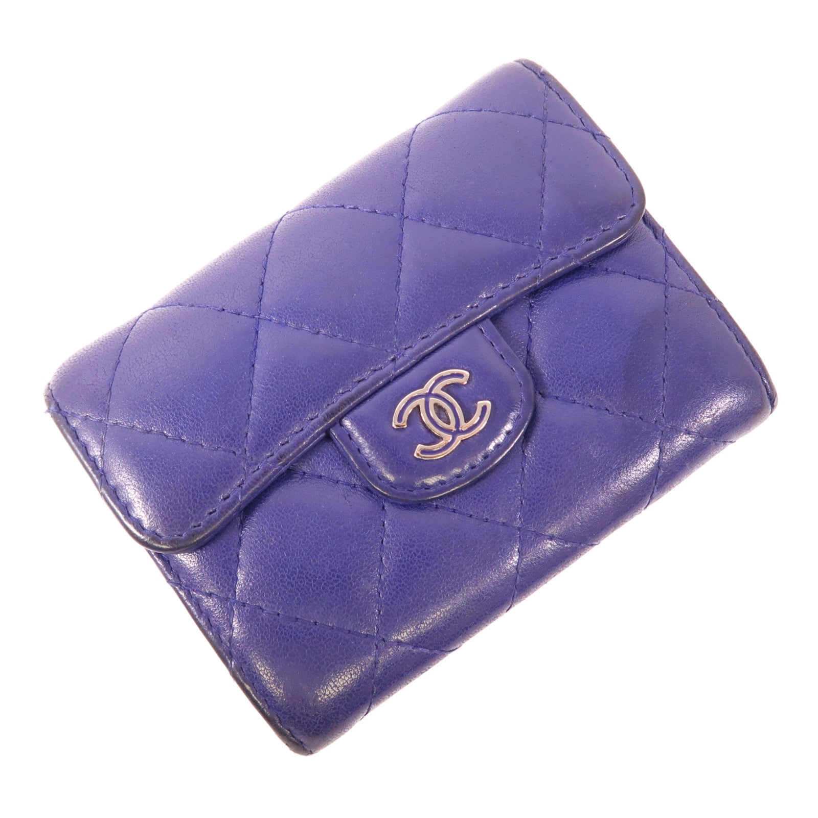 CHANEL 羊皮皮革Card Case銀扣卡片套