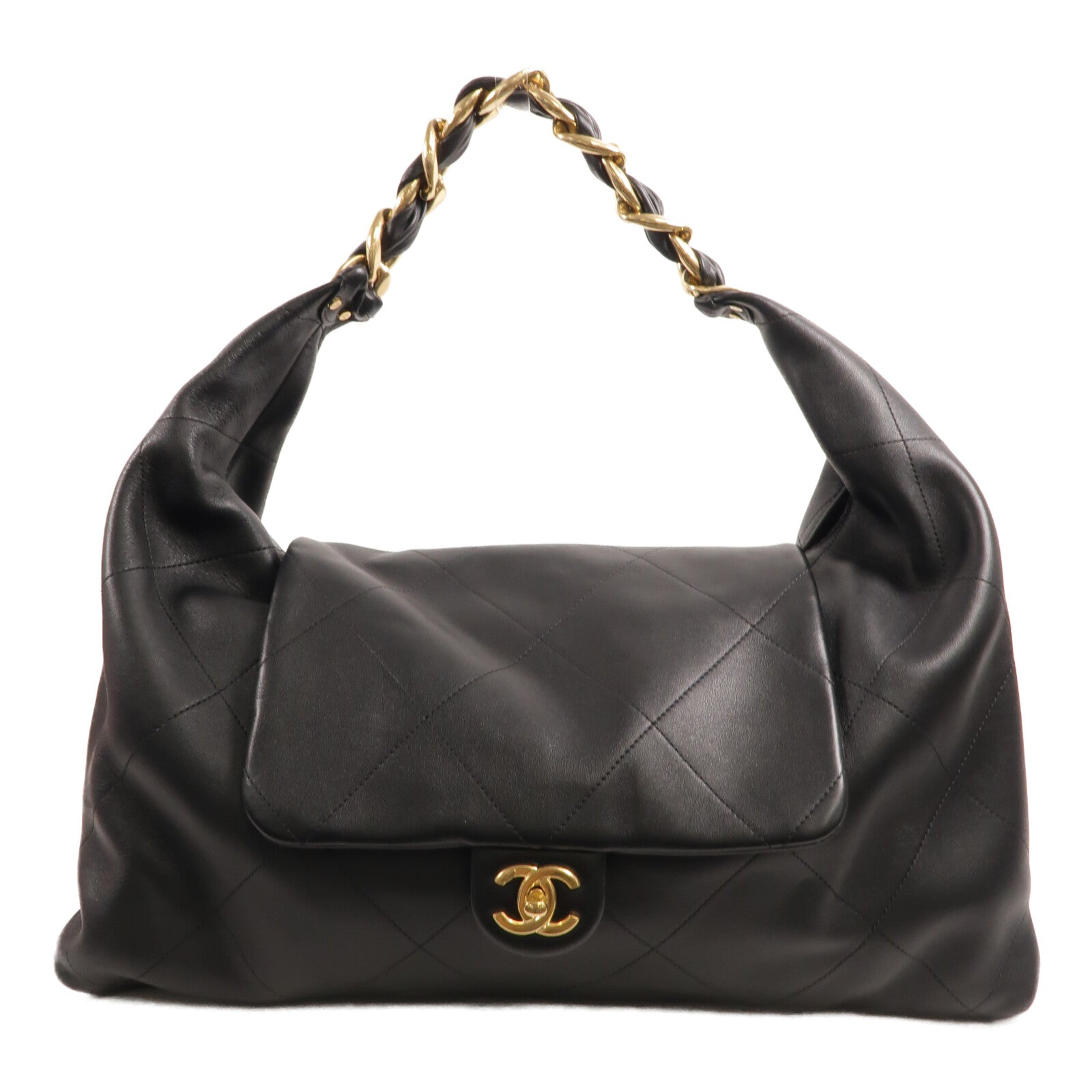 CHANEL 羊皮皮革25K Hobo Maxi肩背袋