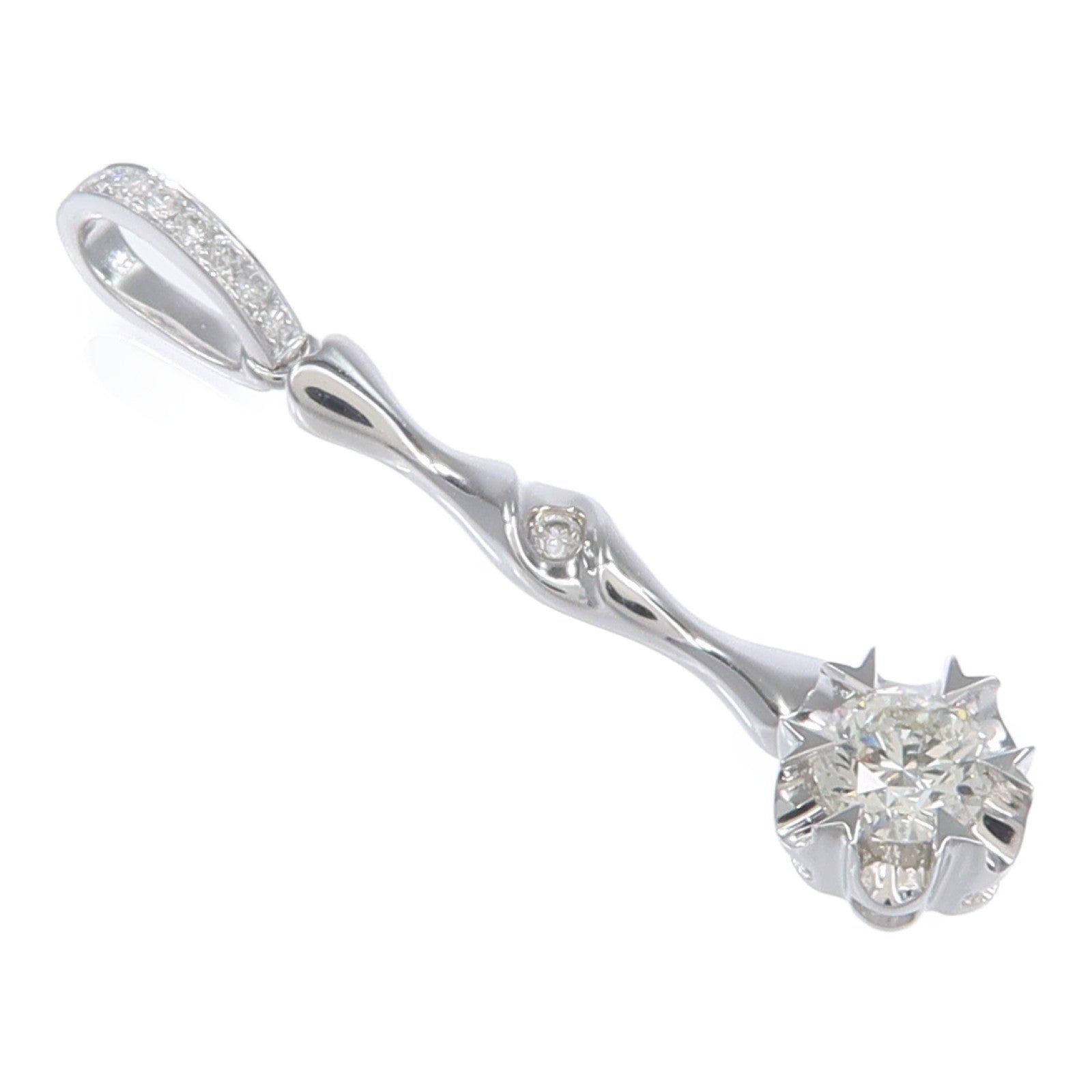 JEWELRY 18K白金Diamond Pendant Top鑽石吊墜