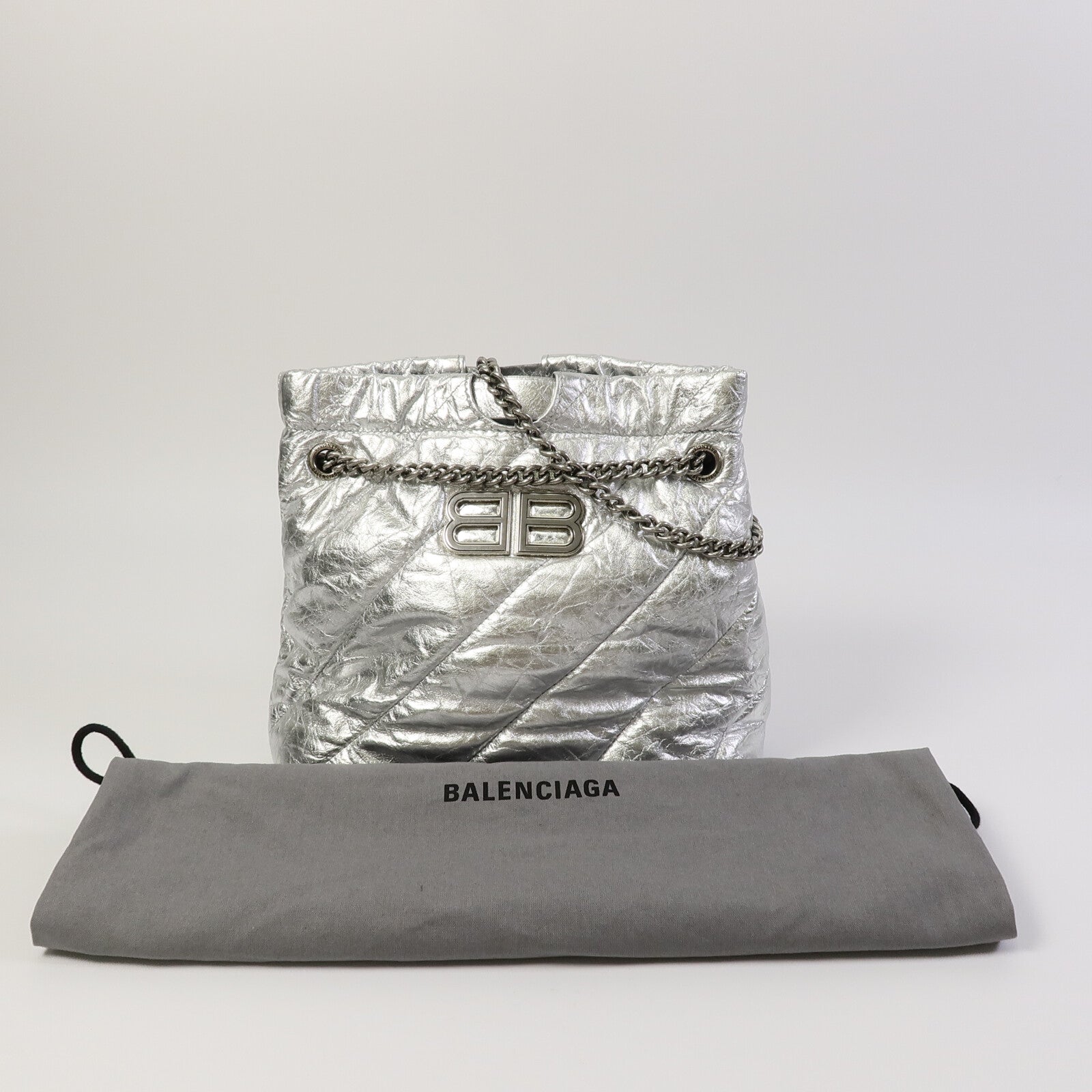 BALENCIAGA 牛皮皮革Crush Tote XS鏈帶肩背袋