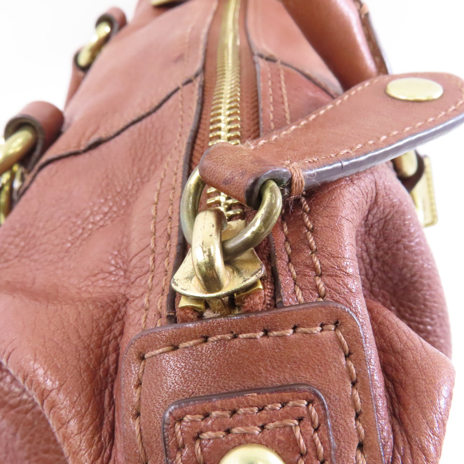 COACH 牛皮皮革2 Way Shoulder金扣手挽肩背兩用袋啡色