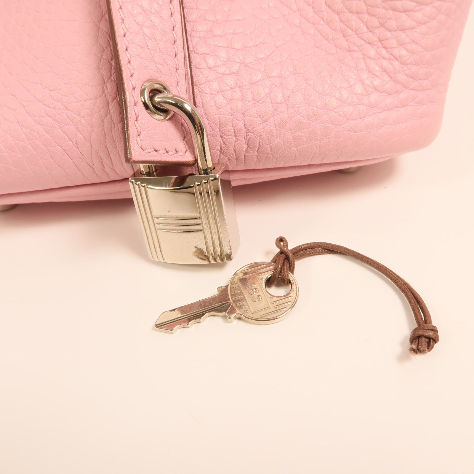 HERMES Clemence皮革Picotin PM銀扣手挽袋Mauve Sylvestre
