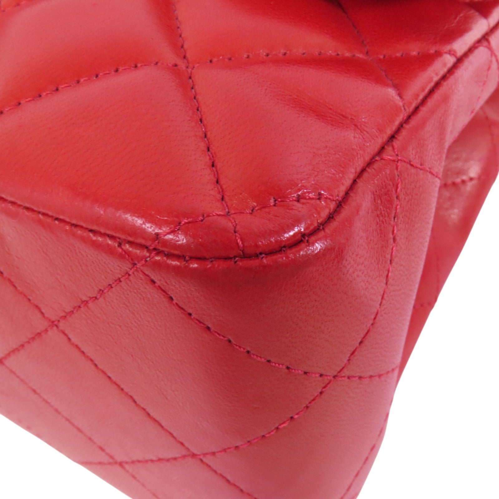 CHANEL 羊皮皮革Large Classic銀扣鏈帶肩背袋