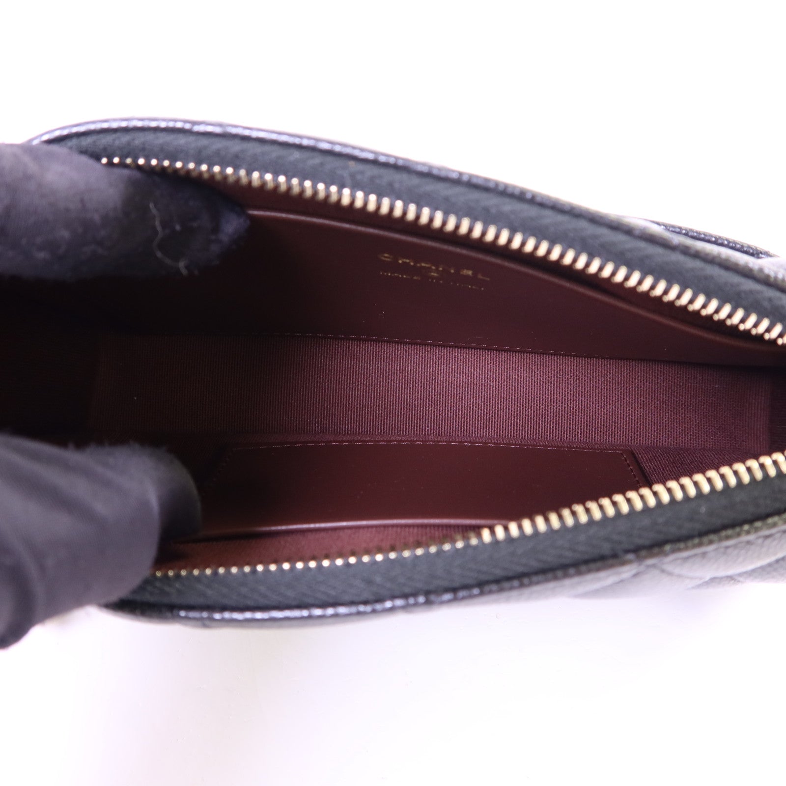 CHANEL 牛皮皮革Clutch With Chain金扣鏈帶肩背袋