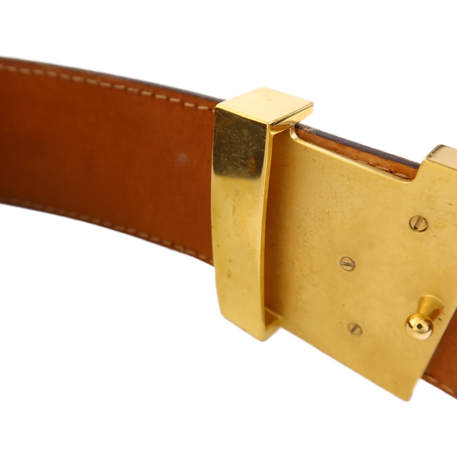 LOUIS VUITTON Monogram Belt金扣皮帶
