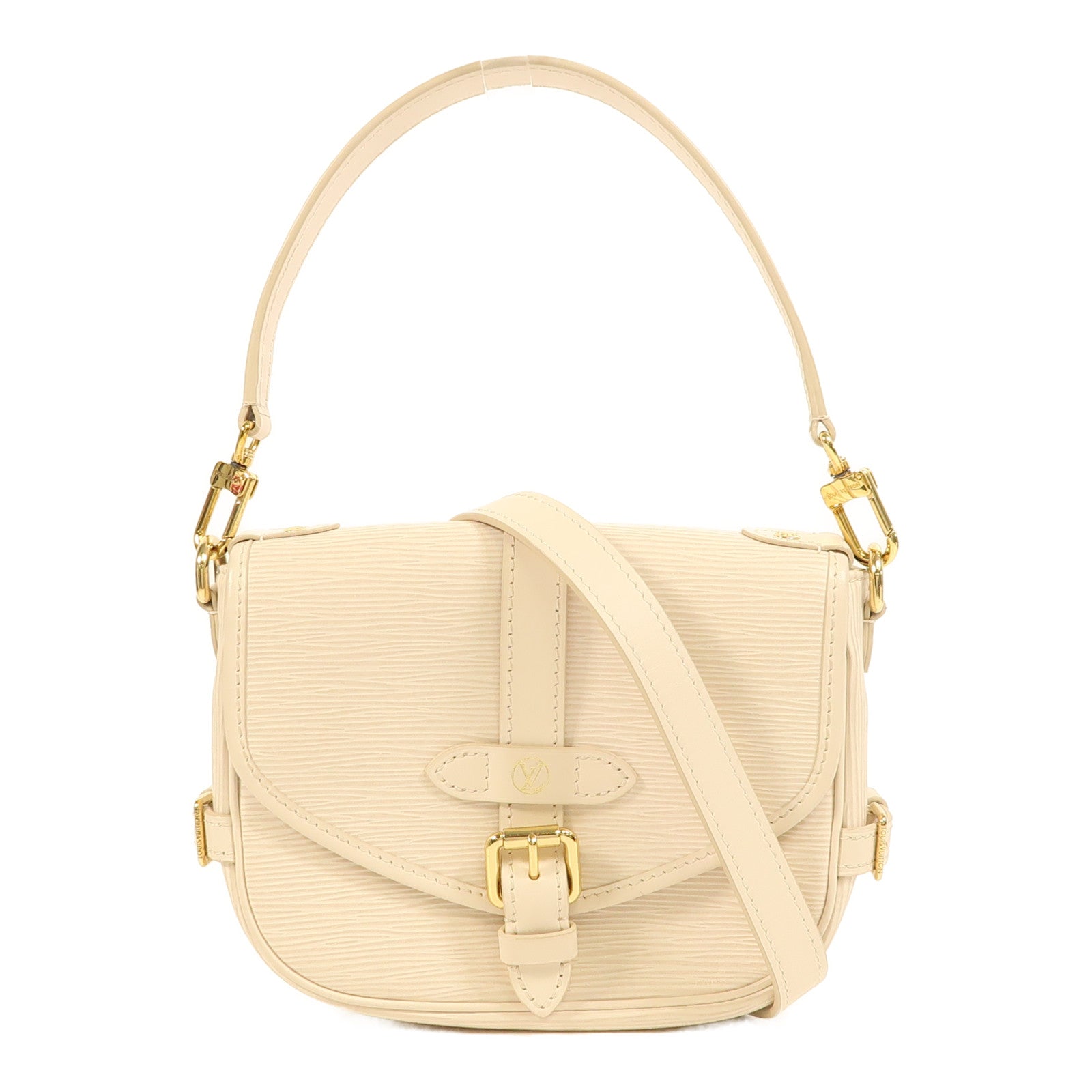 LOUIS VUITTON Epi Saumur BB金扣手挽肩背兩用袋