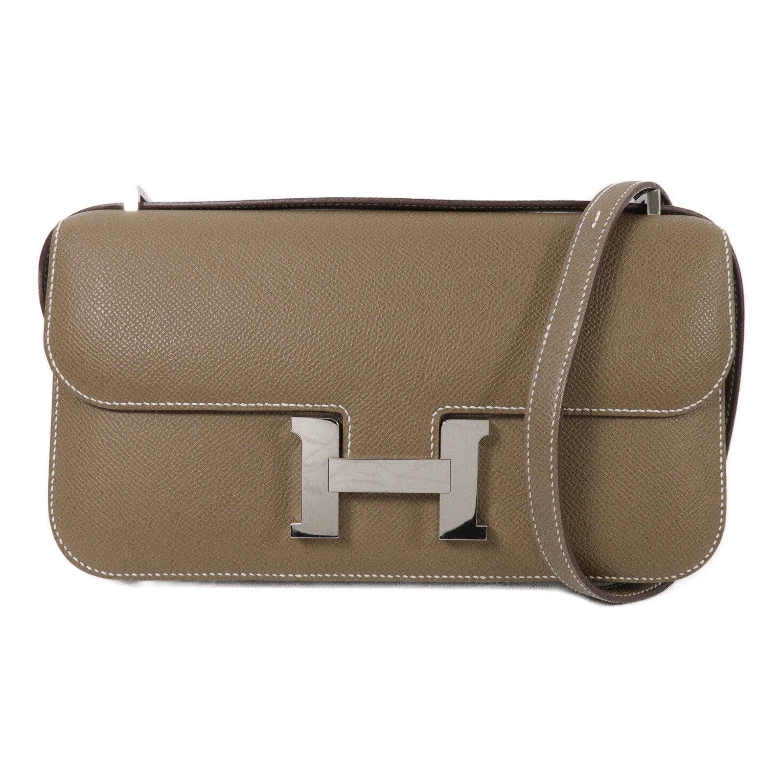 HERMES Epsom皮革Constance Elan肩背袋Etoupe