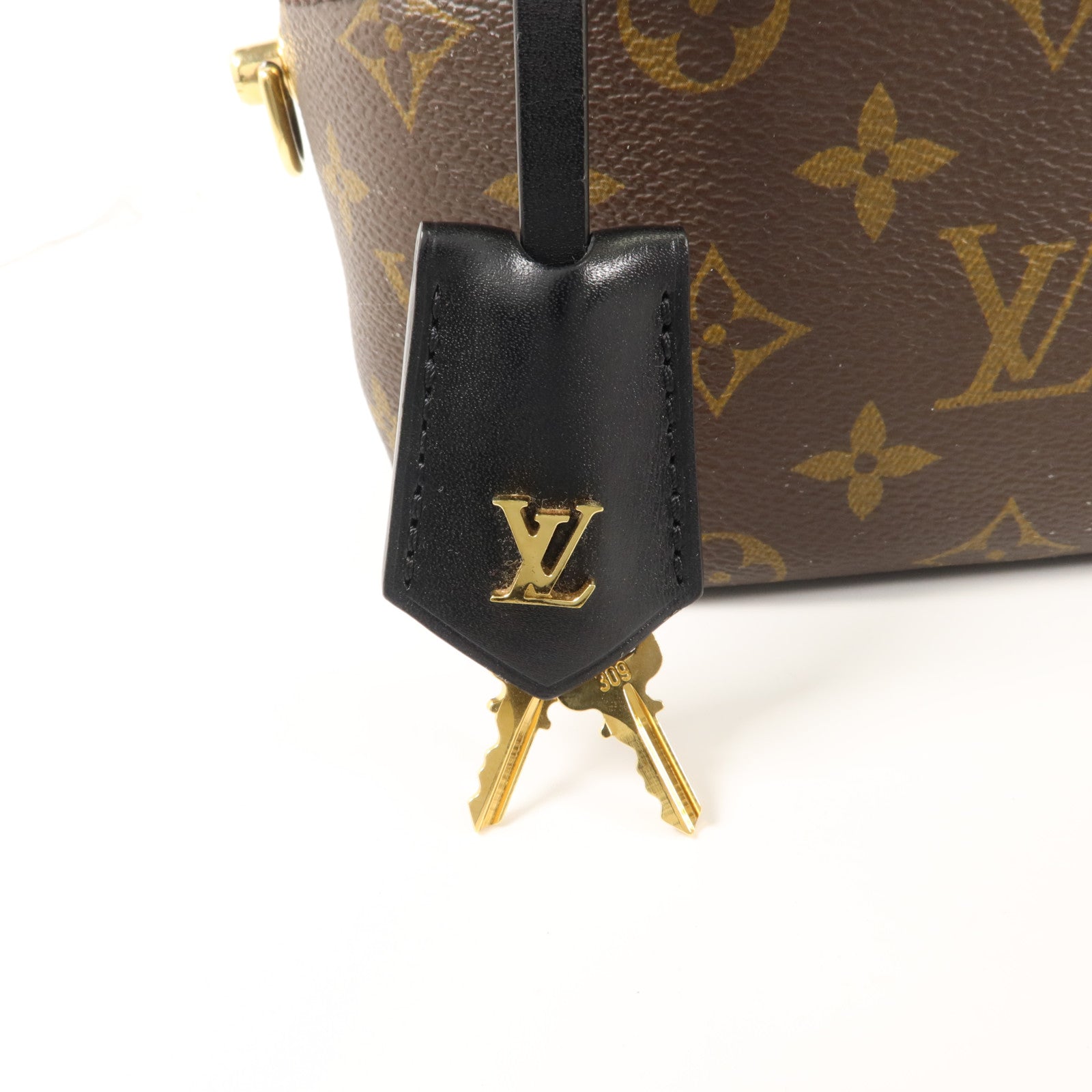 LOUIS VUITTON Monogram Reverse Vanity PM金扣手挽肩背兩用袋棕色