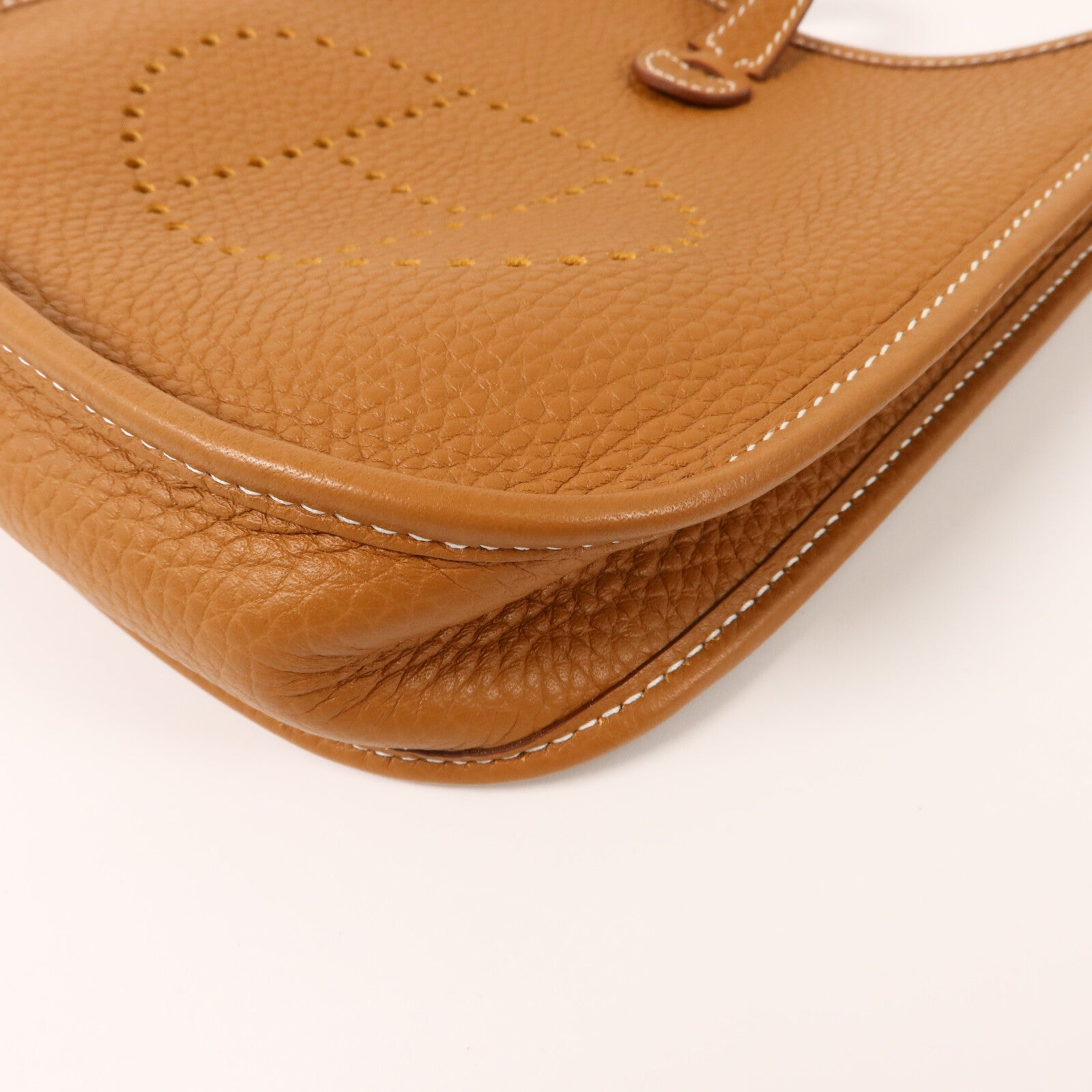 HERMES Clemence皮革Evelyne TPM肩背袋Gold