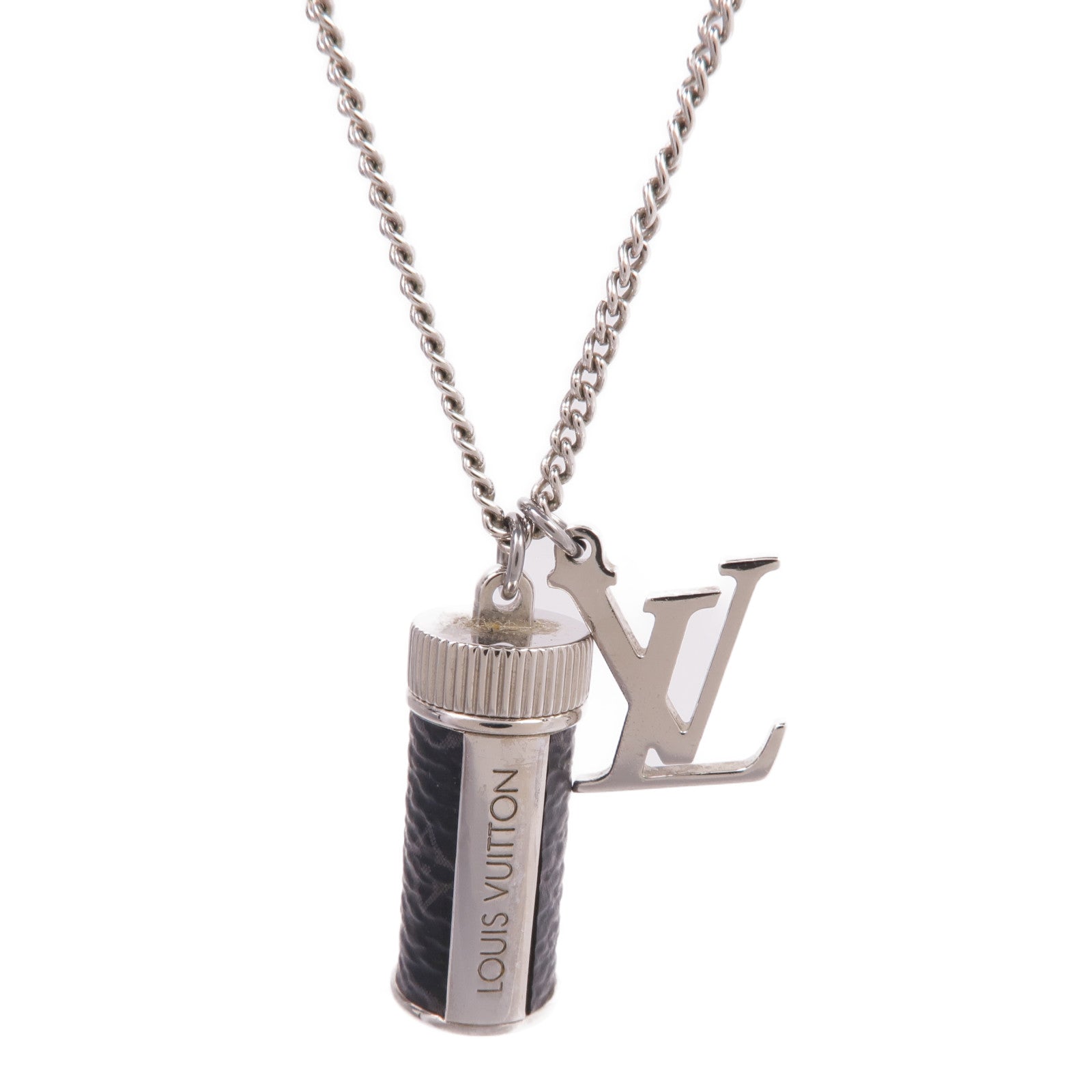 LOUIS VUITTON Monogram Eclipse/金屬Collier Charms Necklace項鍊