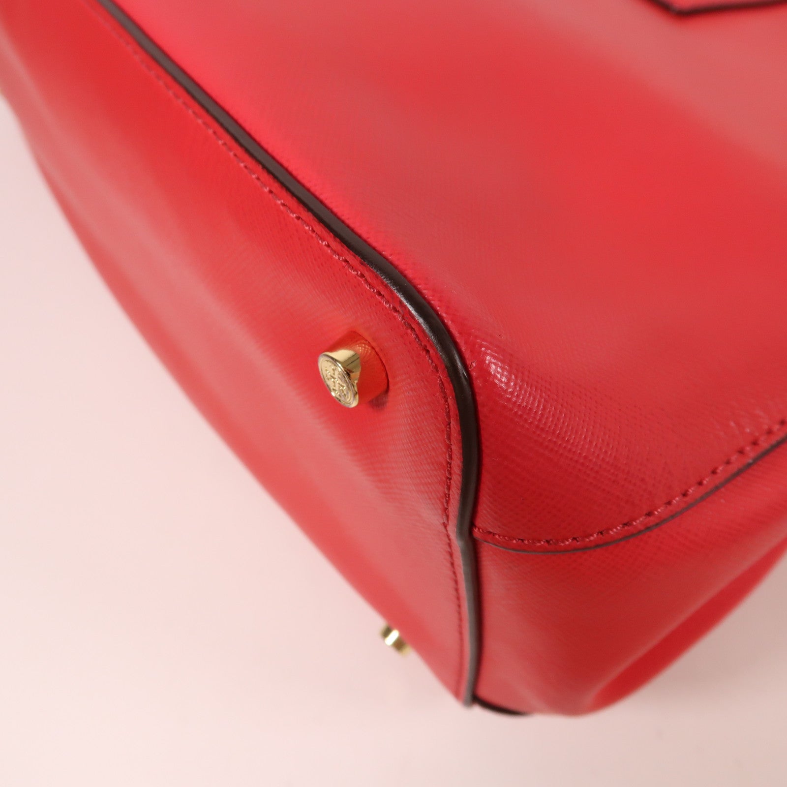 牛皮皮革2 Way Shoulder金扣手挽肩背兩用袋