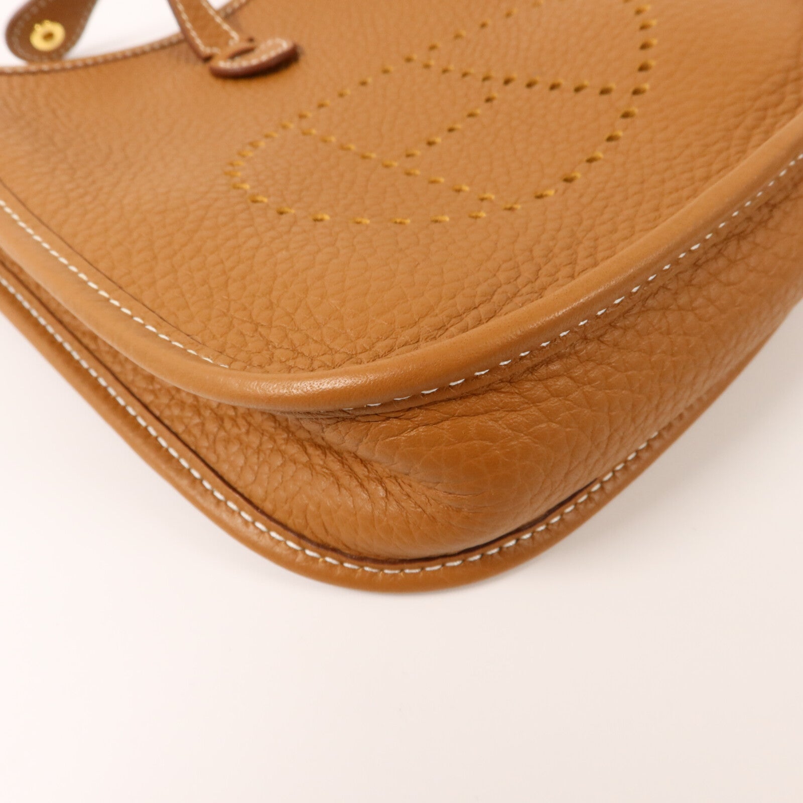 HERMES Clemence皮革Evelyne TPM肩背袋Gold
