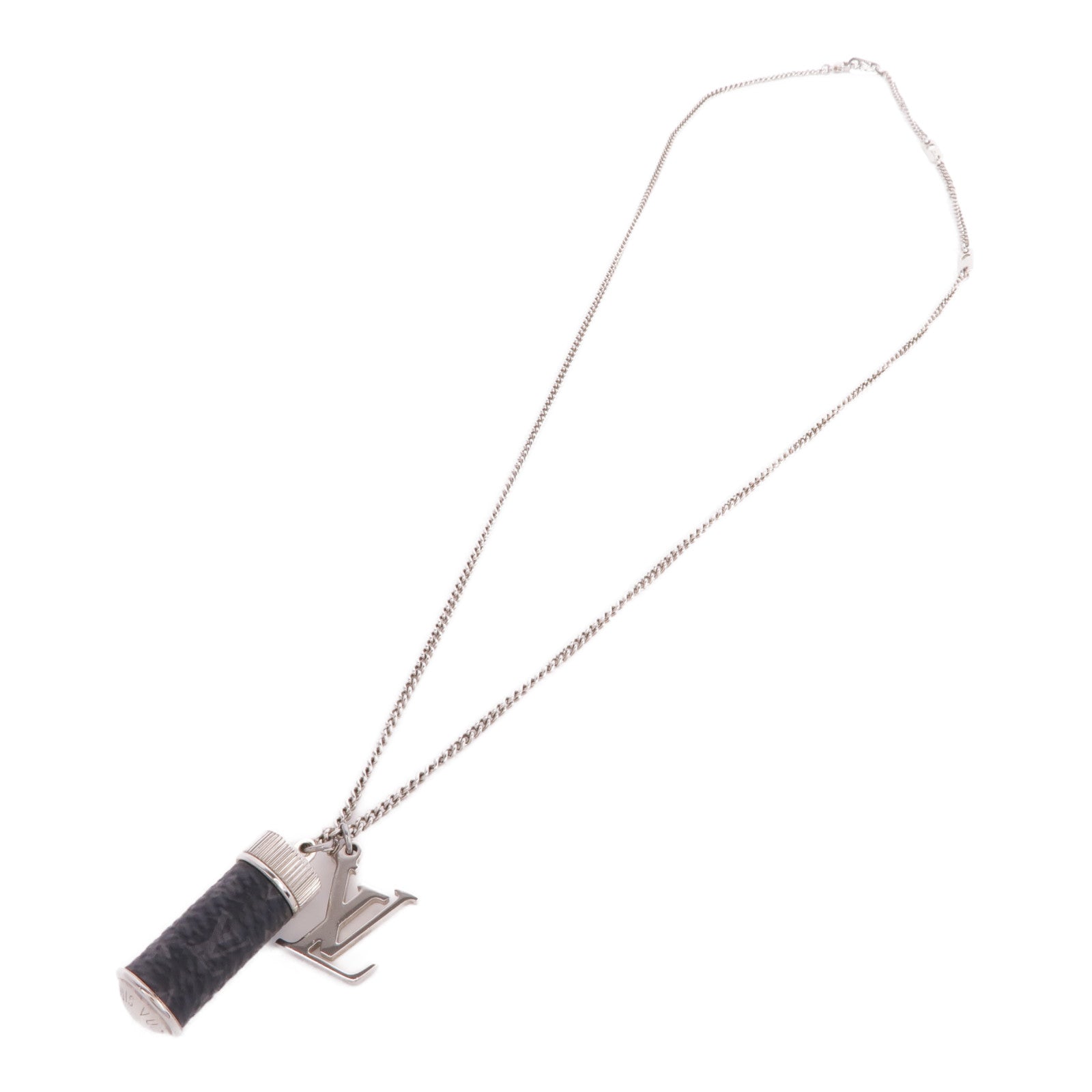 LOUIS VUITTON Monogram Eclipse/金屬Collier Charms Necklace項鍊