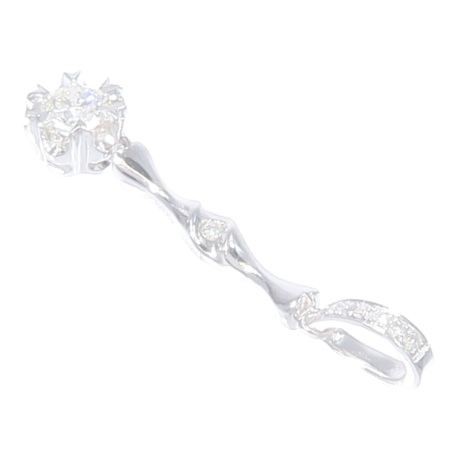 JEWELRY 18K白金Diamond Pendant Top鑽石吊墜