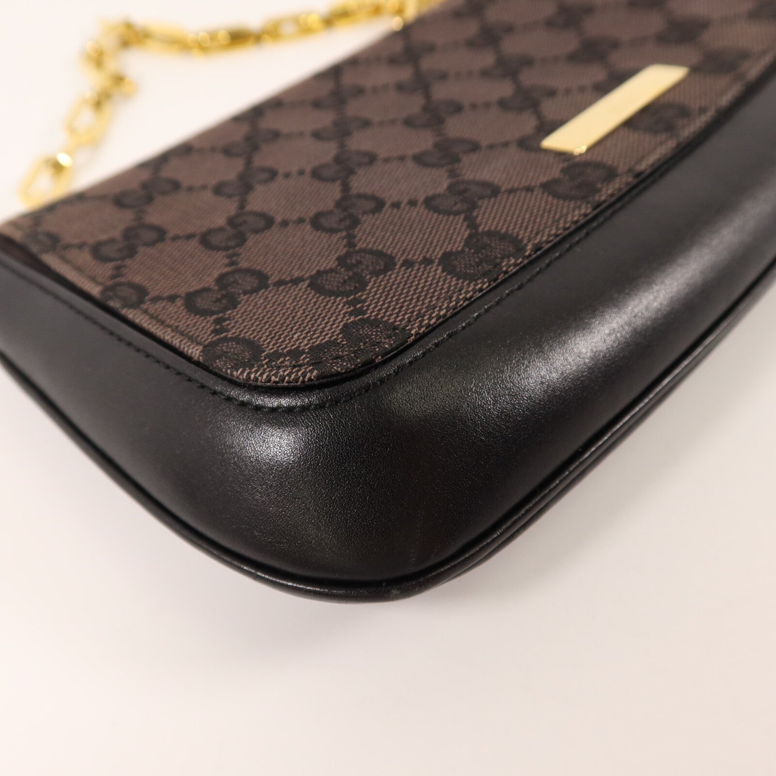 GUCCI 帆布Chain Shoulder鏈帶肩背袋