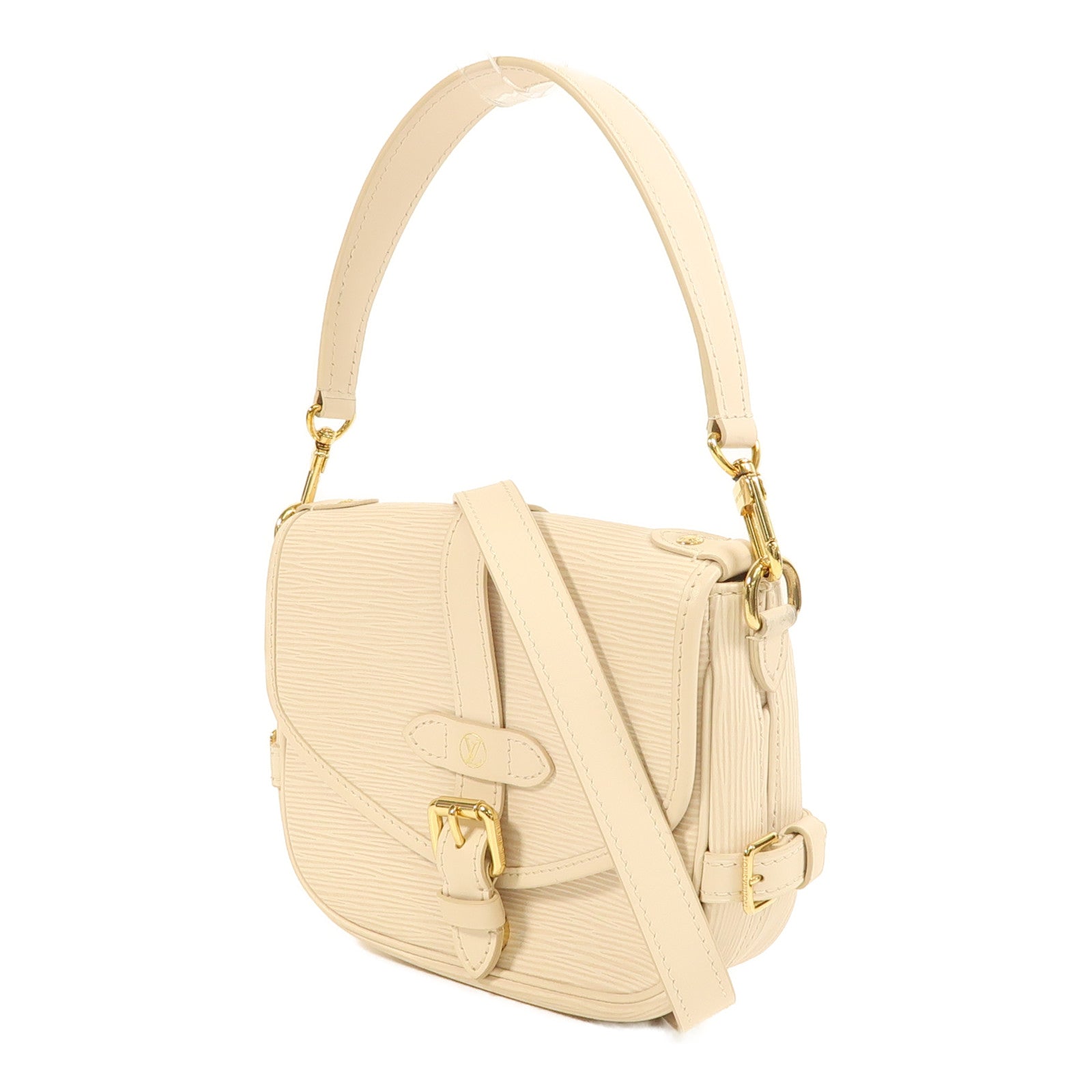 LOUIS VUITTON Epi Saumur BB金扣手挽肩背兩用袋