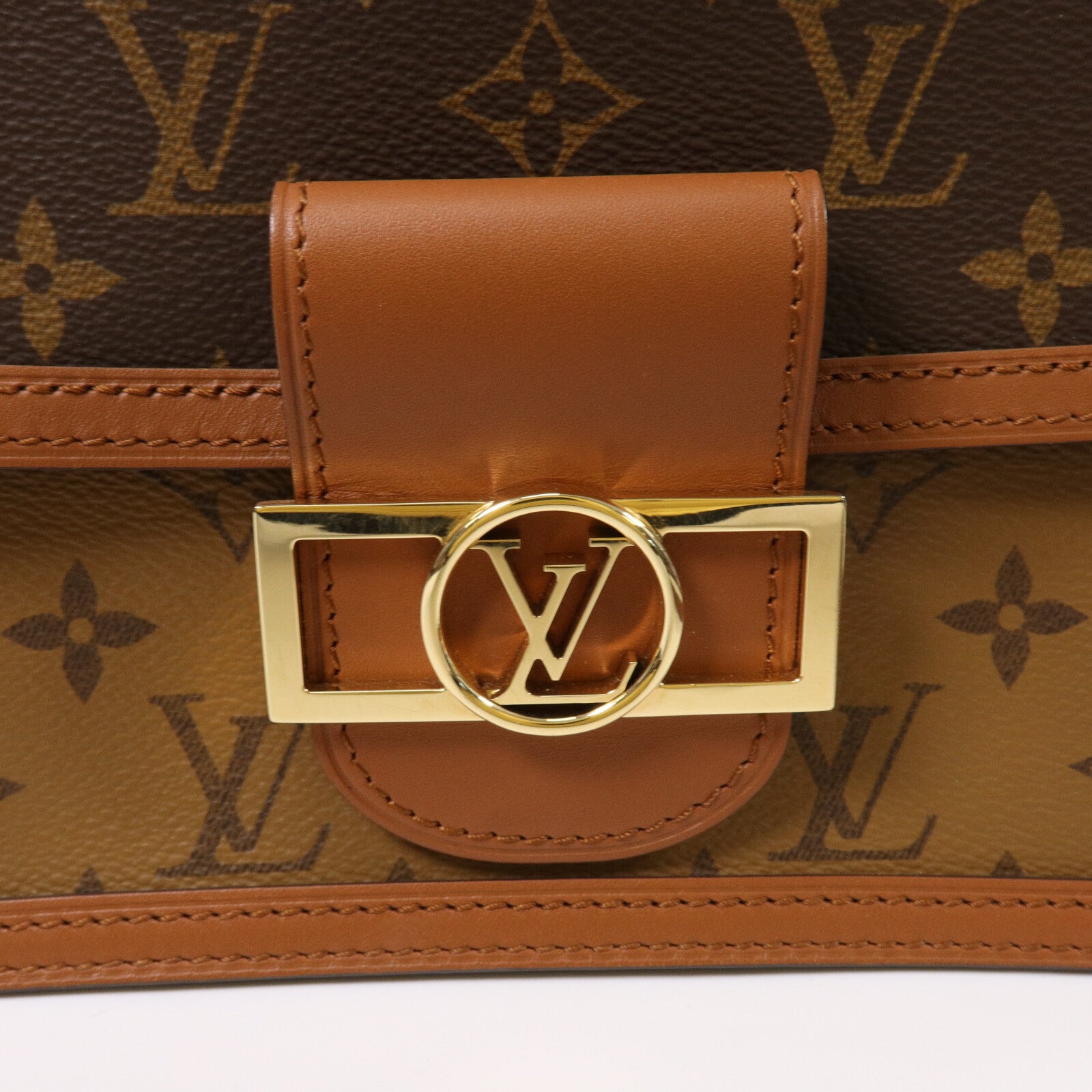 LOUIS VUITTON Monogram Reverse Mini Dauphine手挽肩背兩用袋