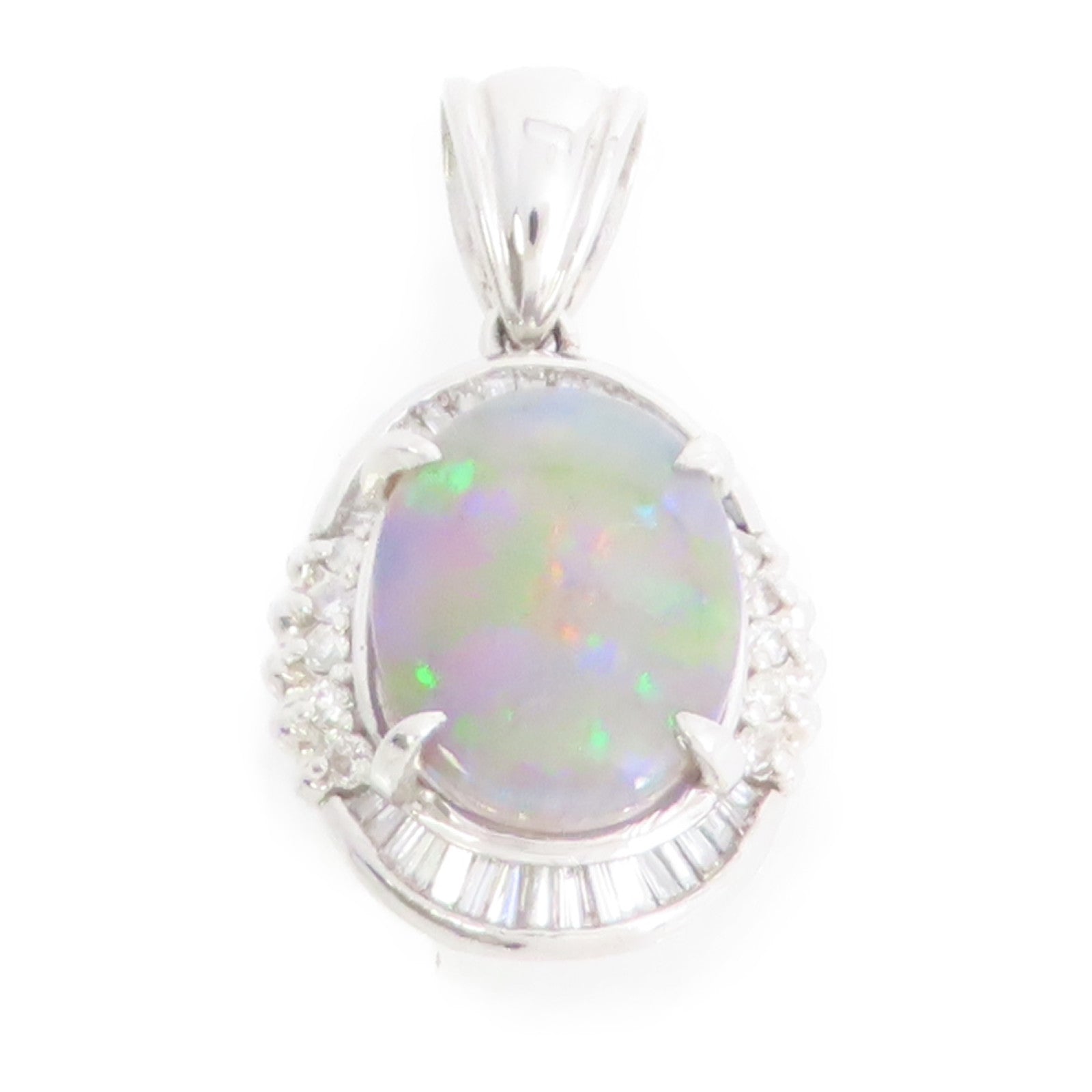 JEWELRY PT900鉑金/蛋白石Opal Pendant Top吊墜頭扣