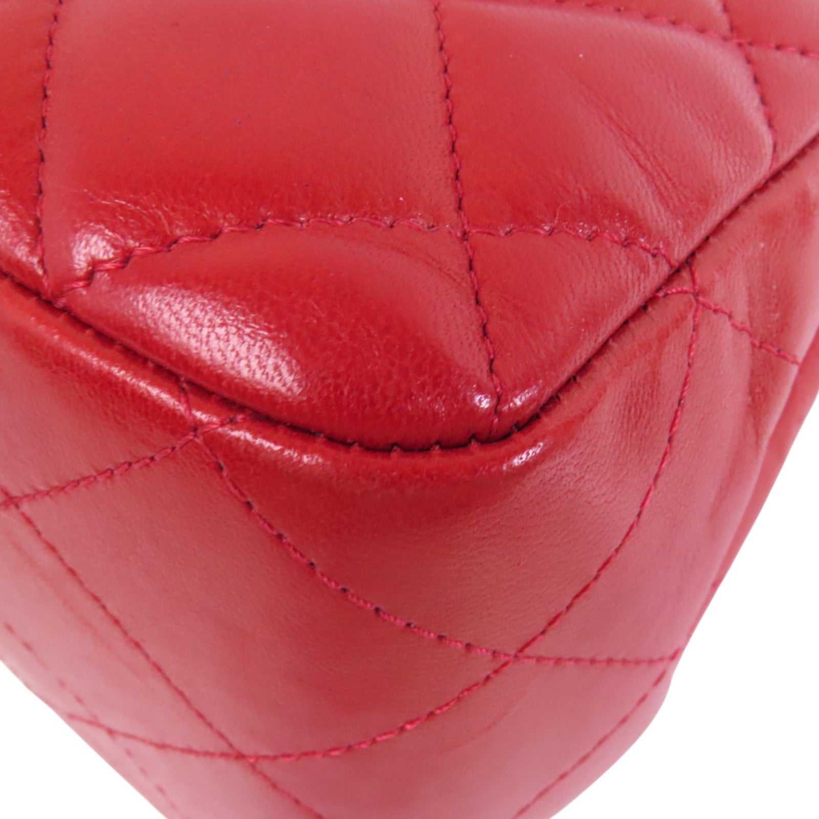 CHANEL 羊皮皮革Large Classic銀扣鏈帶肩背袋