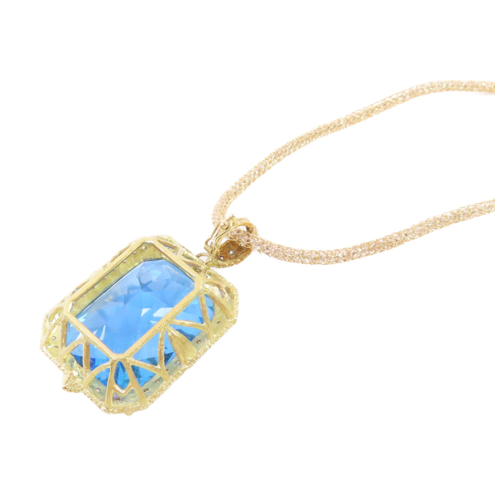 JEWELRY 【激減優惠】18K黃金/藍寶石/0.43ct鑽石Color Stone Diamond Necklace項鏈