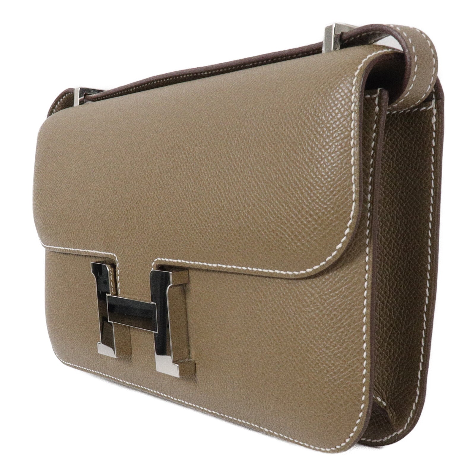 HERMES Epsom皮革Constance Elan肩背袋Etoupe