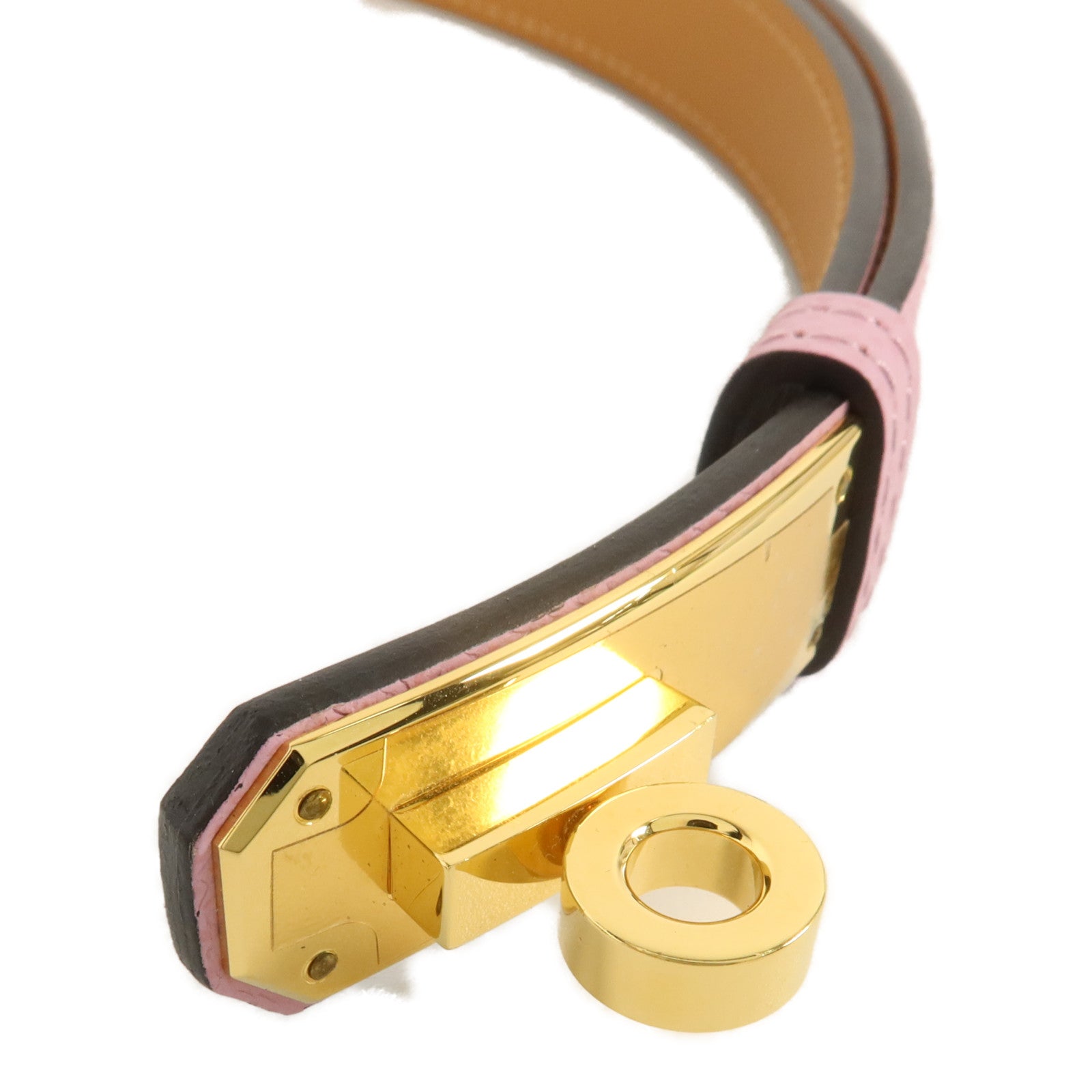 HERMES Epsom皮革Kelly 18 Belt皮帶Mauve Sylvestre