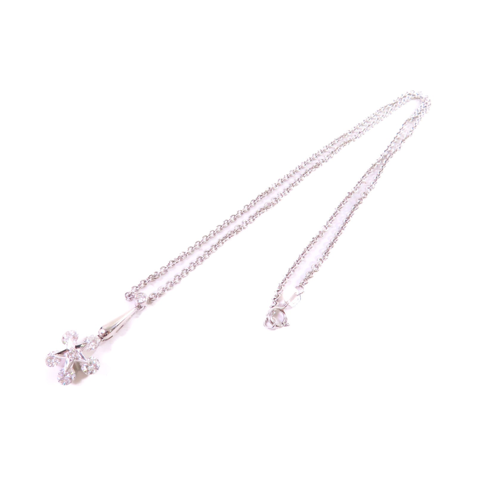 JEWELRY 0.78ct Diamond Necklace 18K White Gold