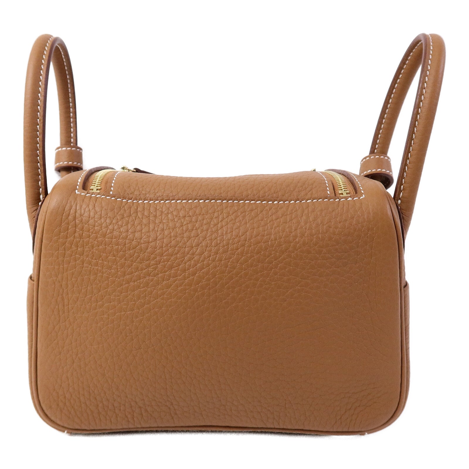 HERMES Clemence皮革Mini Lindy肩背袋Gold
