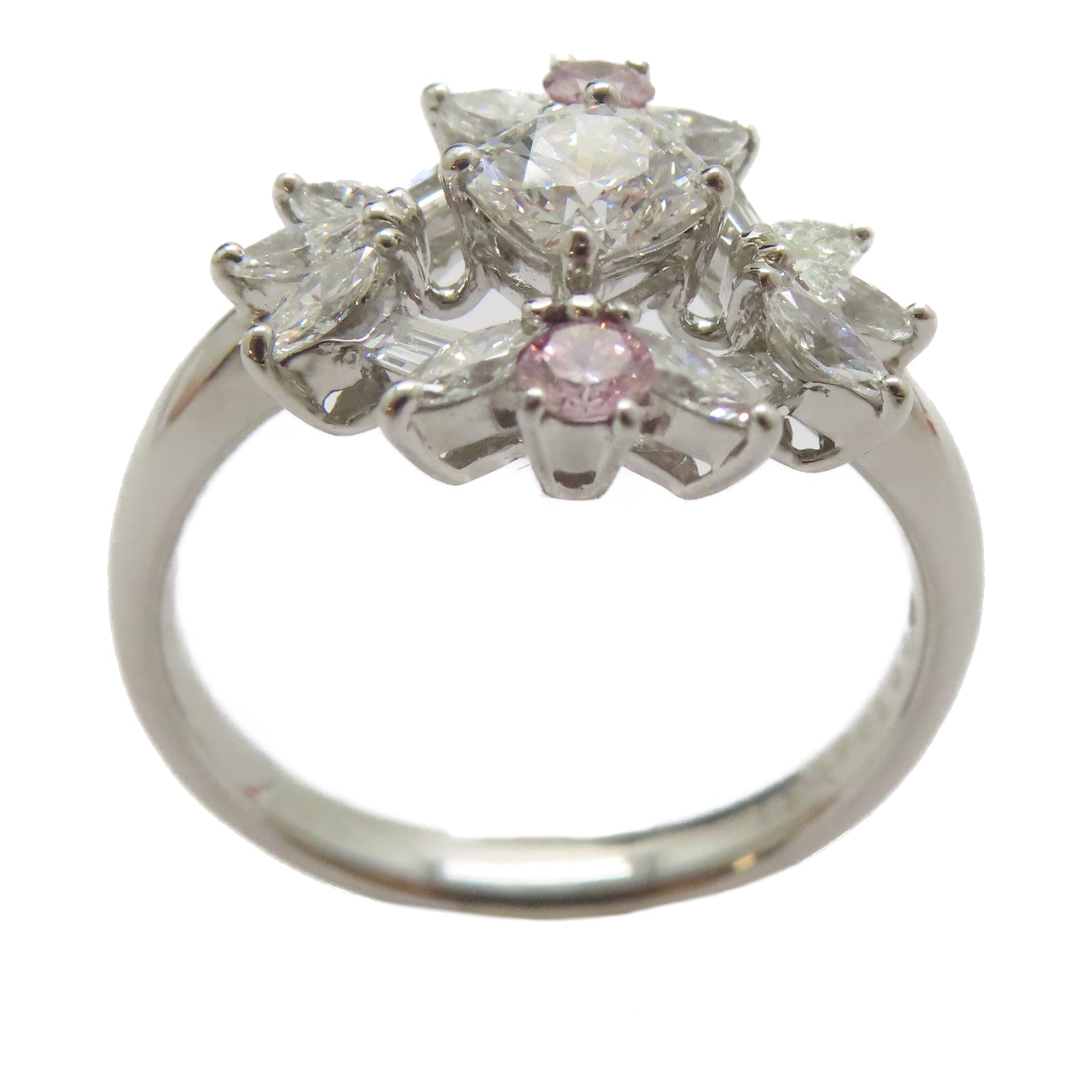 JEWELRY PT900鉑金Diamond Ring 0.55ct鑽石/0.78ct鑚石戒指US#9.5
