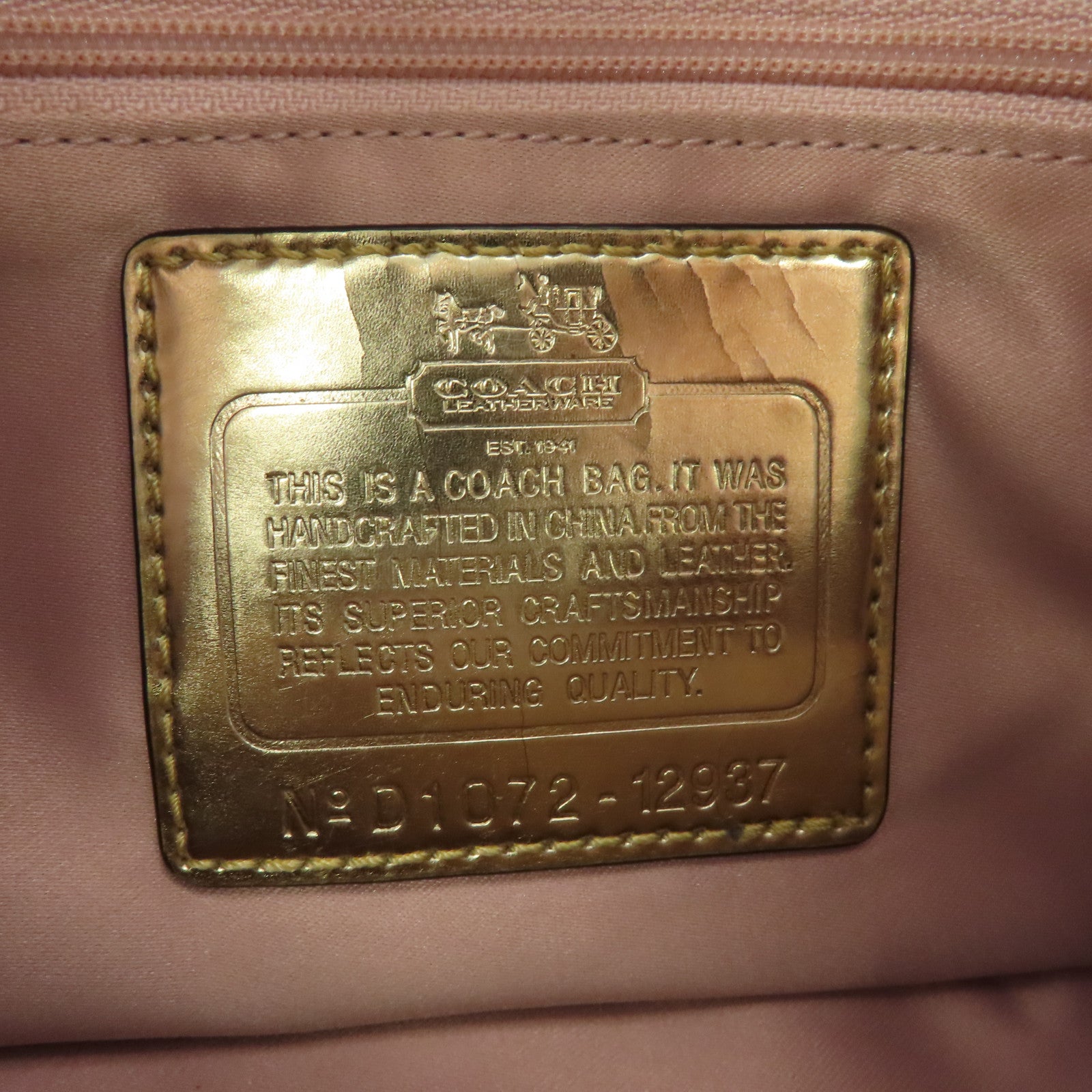 COACH 牛皮皮革2 Way Shoulder金扣手挽肩背兩用袋啡色