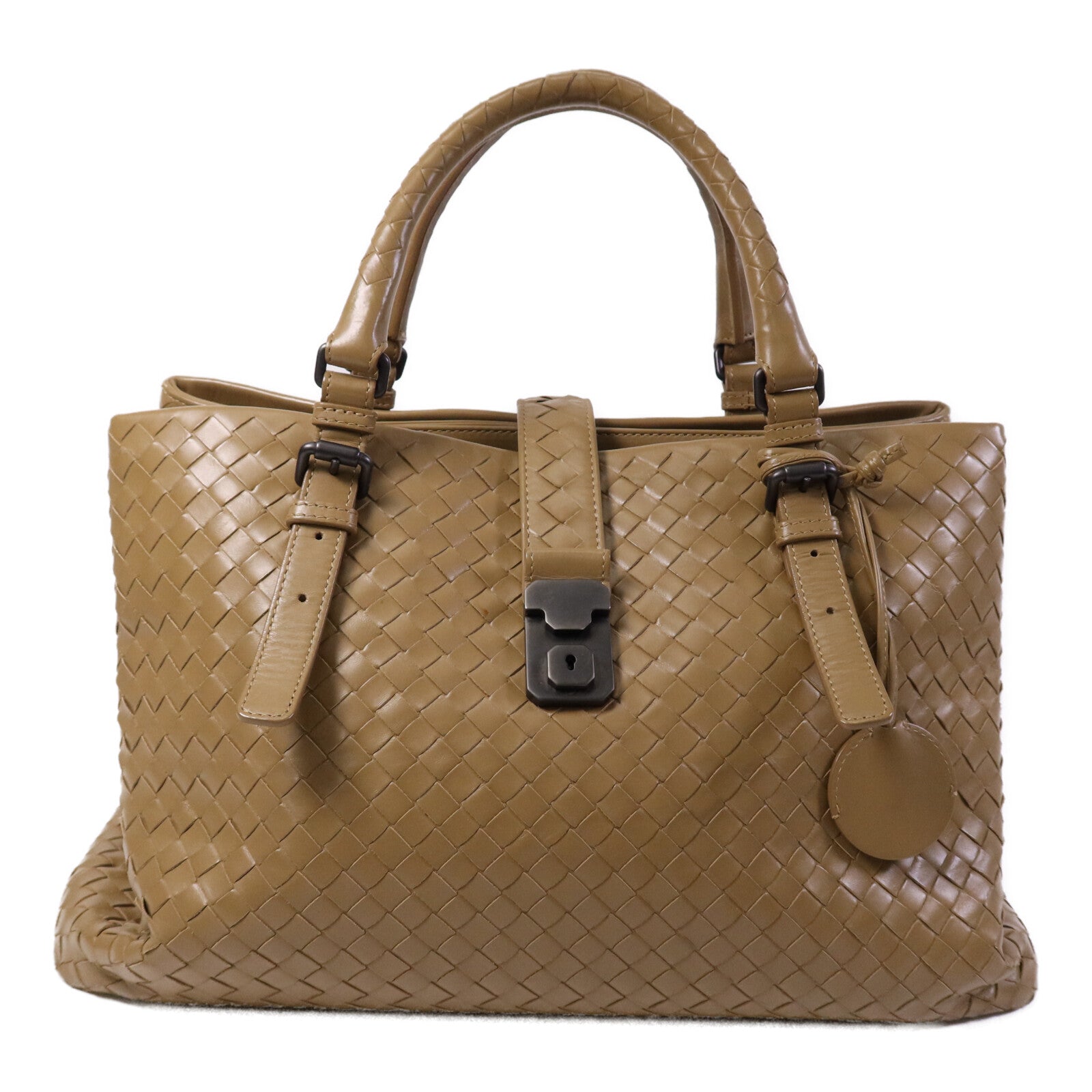 BOTTEGA VENETA 牛皮皮革Intrecciato Roma Medium手挽袋