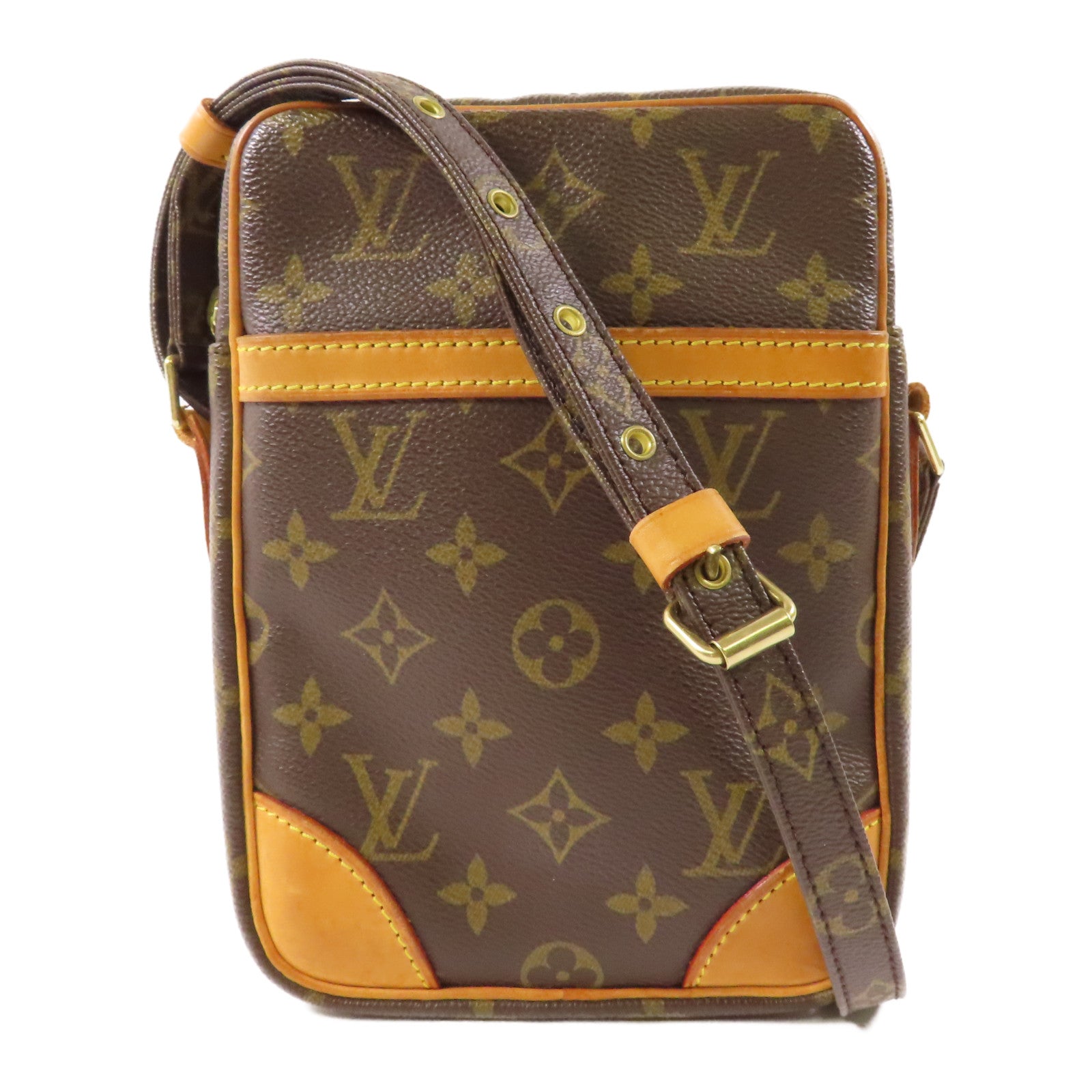 LOUIS VUITTON 【激減優惠】Monogram Danube金扣肩背袋棕色