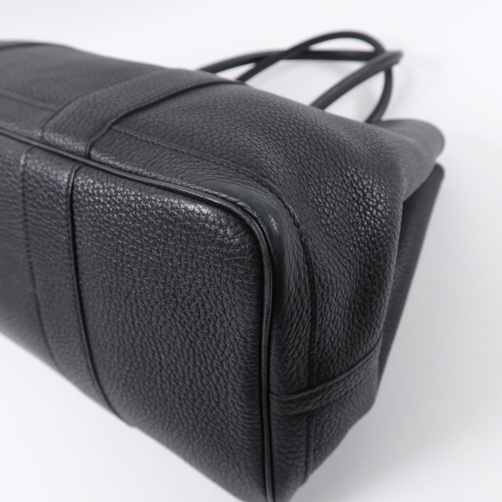 HERMES Clemence皮革Garden Party PM手挽袋Noir