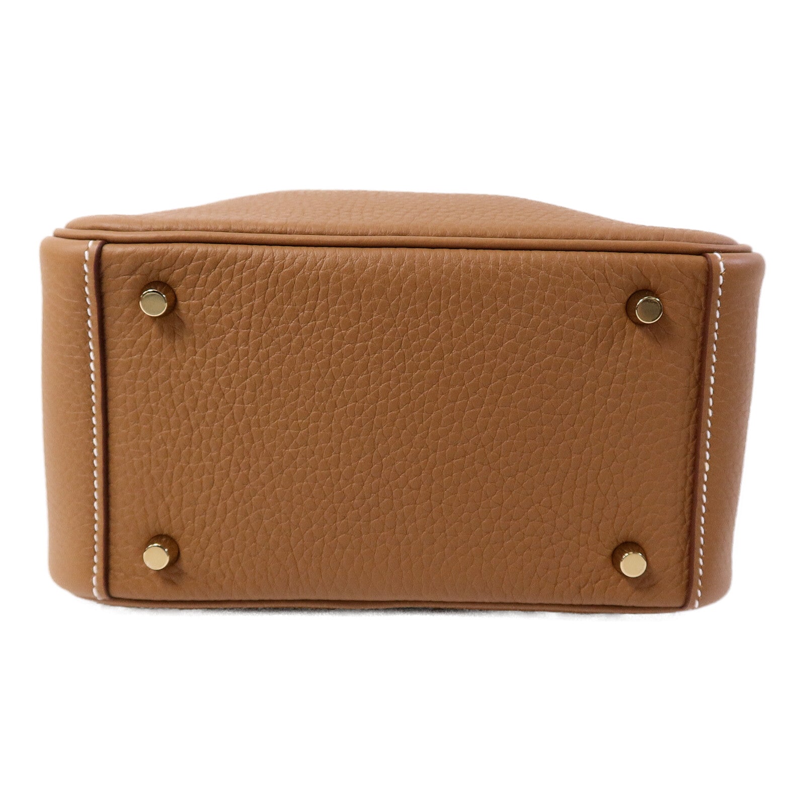 HERMES Clemence皮革Mini Lindy肩背袋Gold