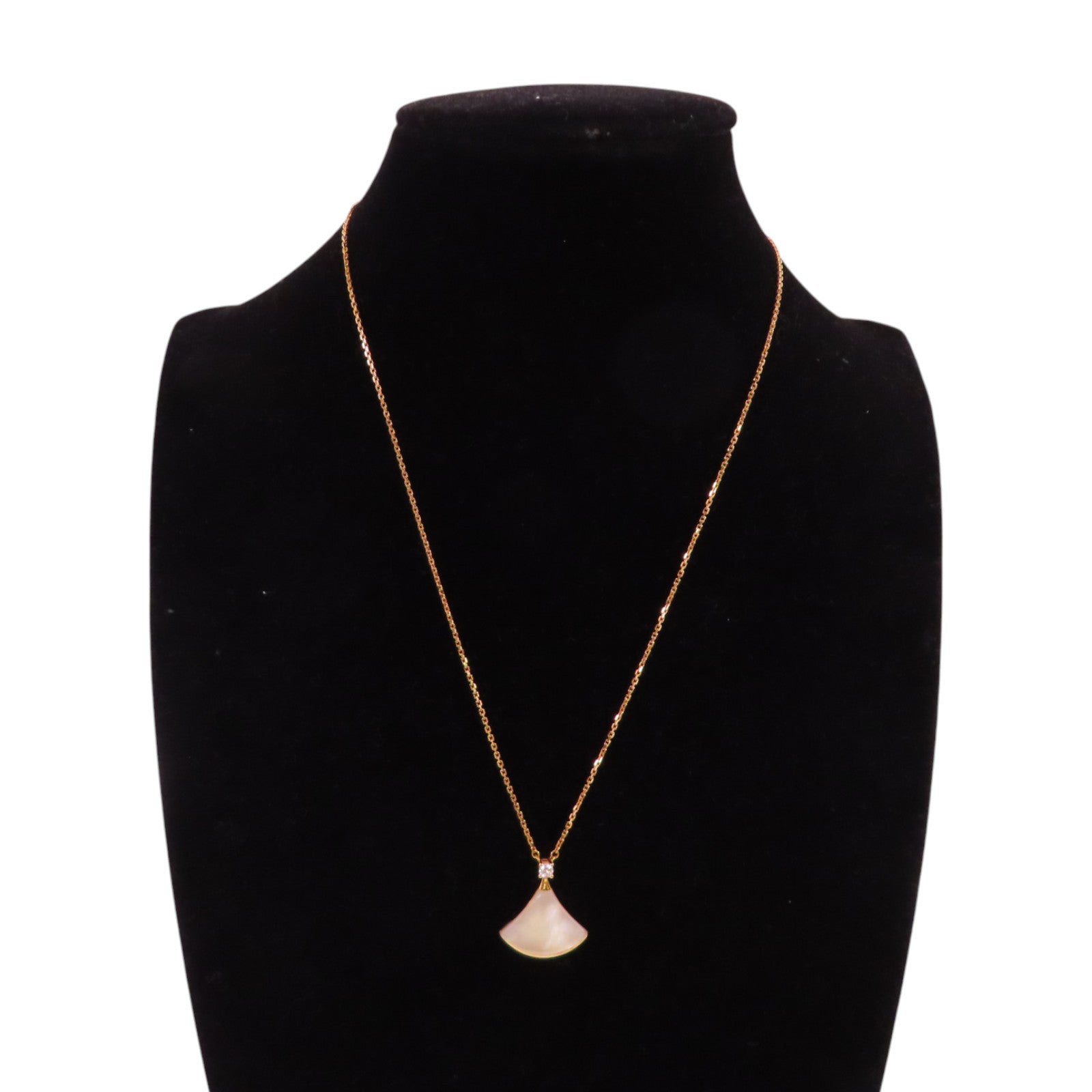 BVLGARI 18K玫瑰金/珍珠母/鑽石Diva's Dream Diamond Mother of Pearl Necklace項鏈