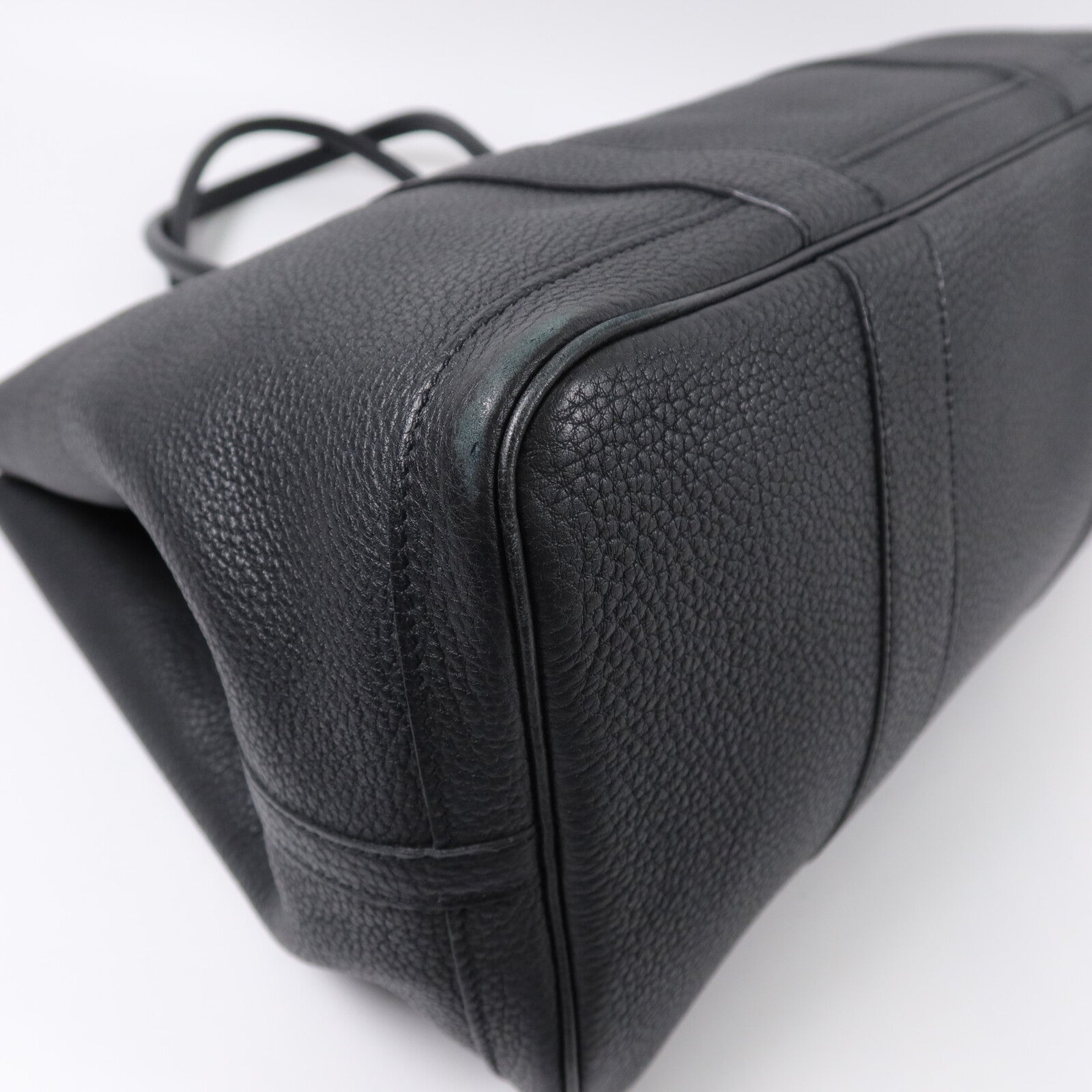 HERMES Clemence皮革Garden Party PM手挽袋Noir