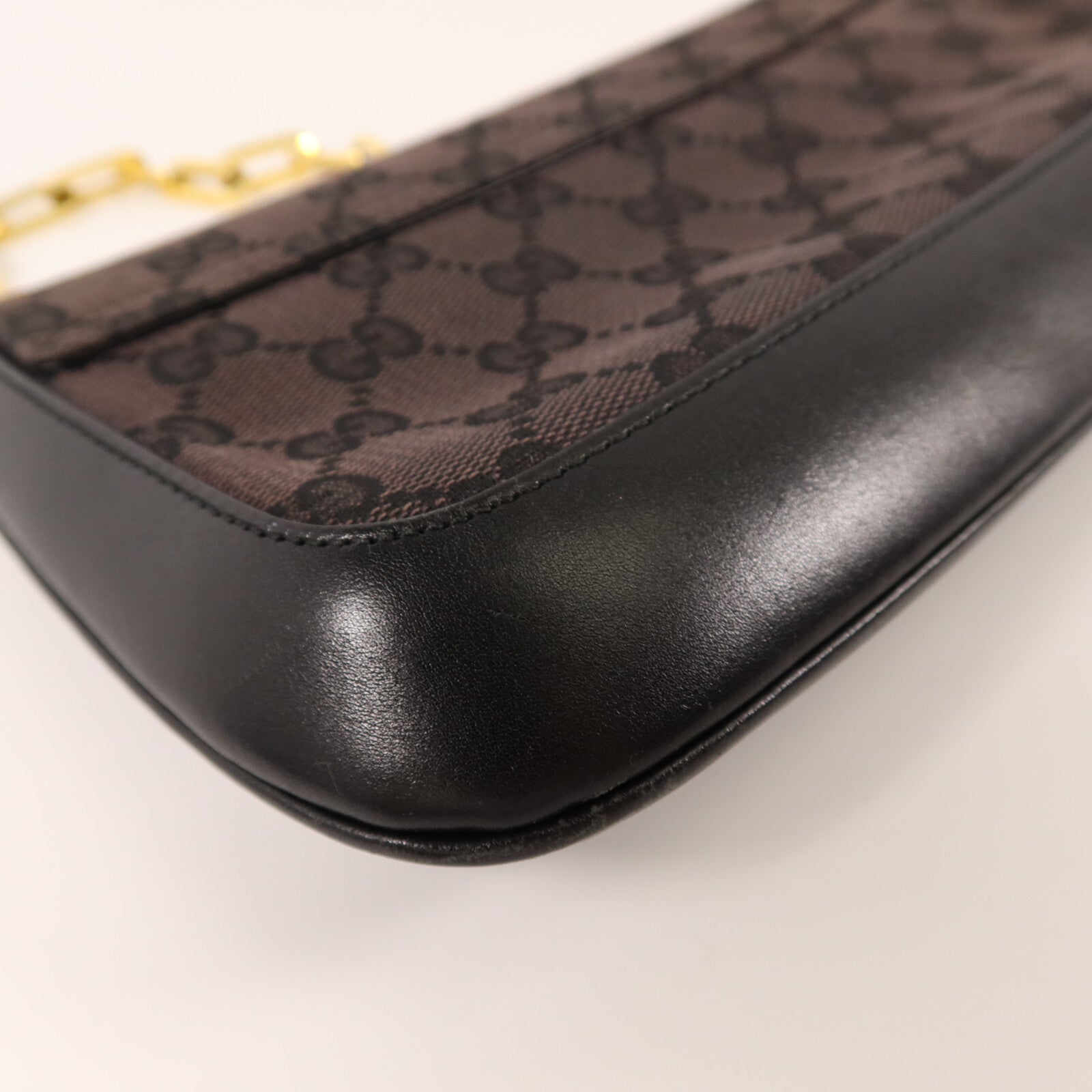 GUCCI 帆布Chain Shoulder鏈帶肩背袋
