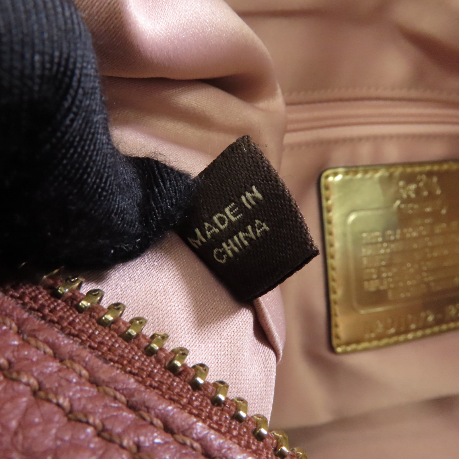 COACH 牛皮皮革2 Way Shoulder金扣手挽肩背兩用袋啡色