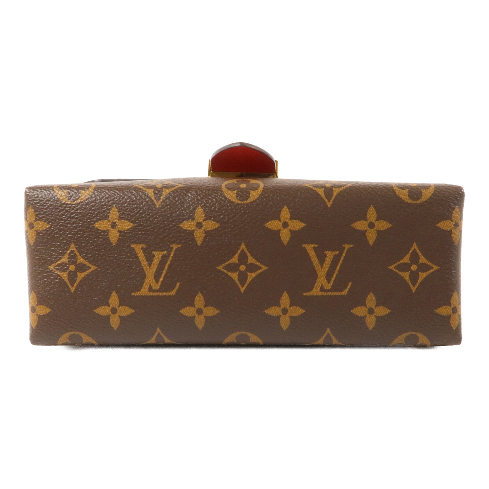LOUIS VUITTON Monogram Locky BB手挽肩背棕色/紅色
