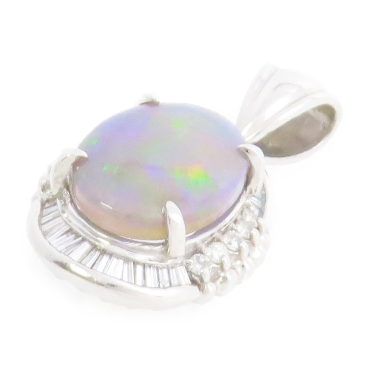 JEWELRY PT900鉑金/蛋白石Opal Pendant Top吊墜頭扣