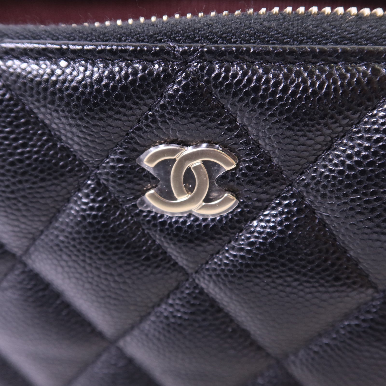 CHANEL 牛皮皮革Clutch With Chain金扣鏈帶肩背袋