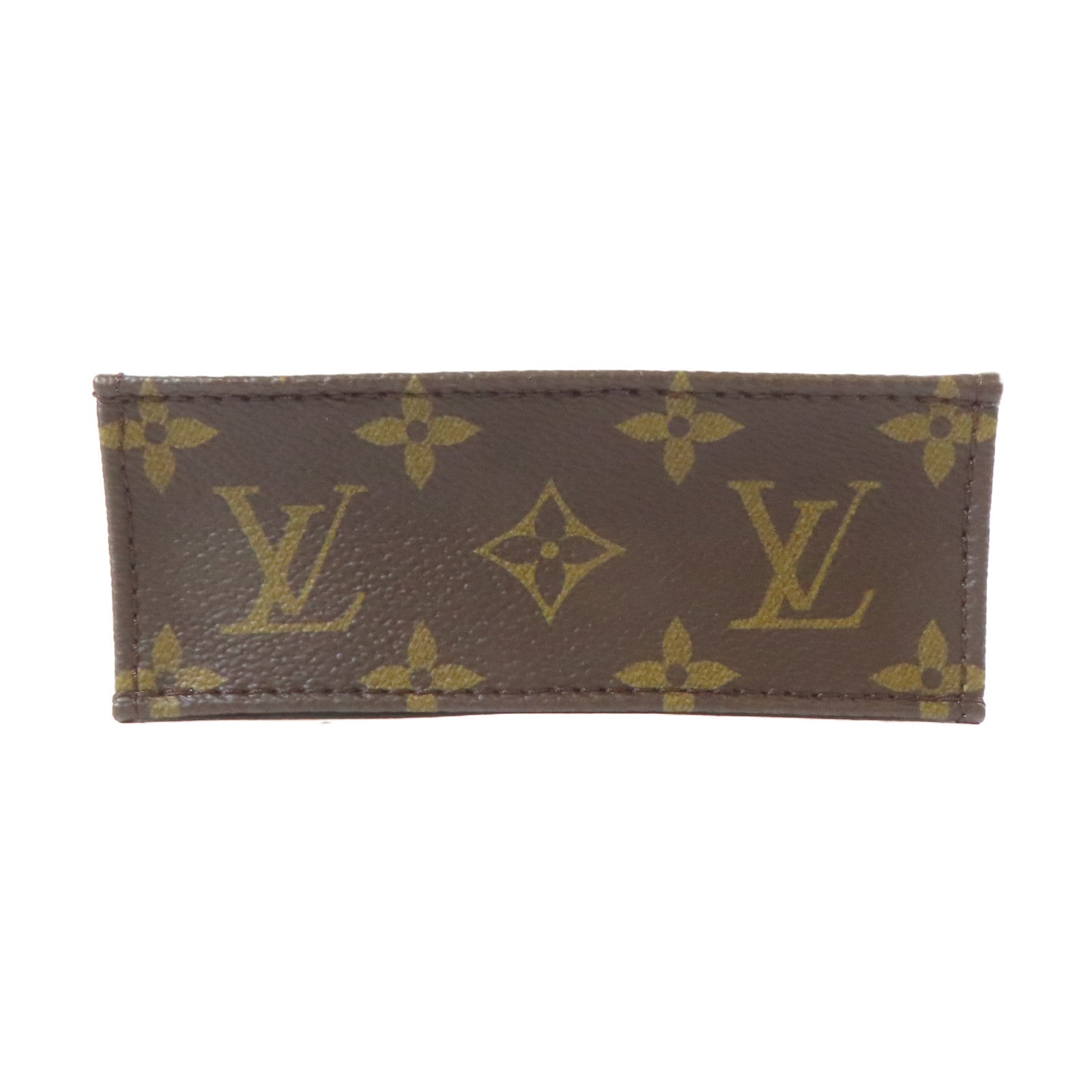 LOUIS VUITTON Monogram Petit Sac Plat金扣手挽肩背兩用袋啡色