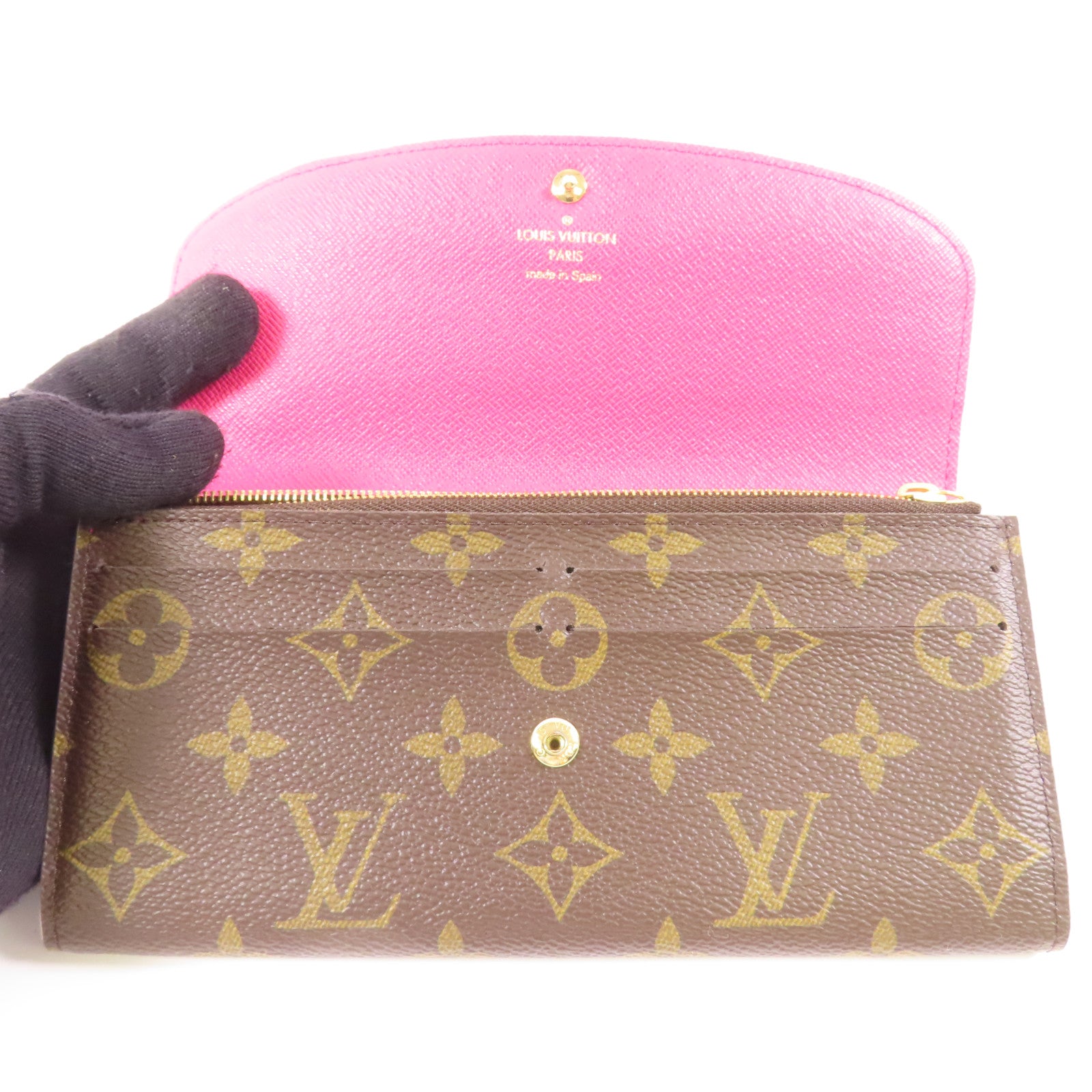 LOUIS VUITTON Monogram Emilie Wallet金扣長錢包