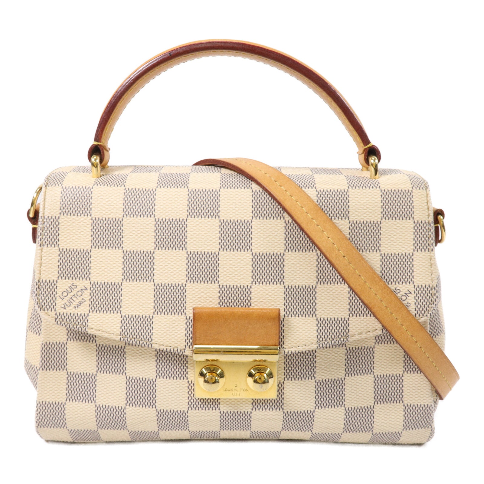 LOUIS VUITTON Damier Croisette手挽肩背兩用袋