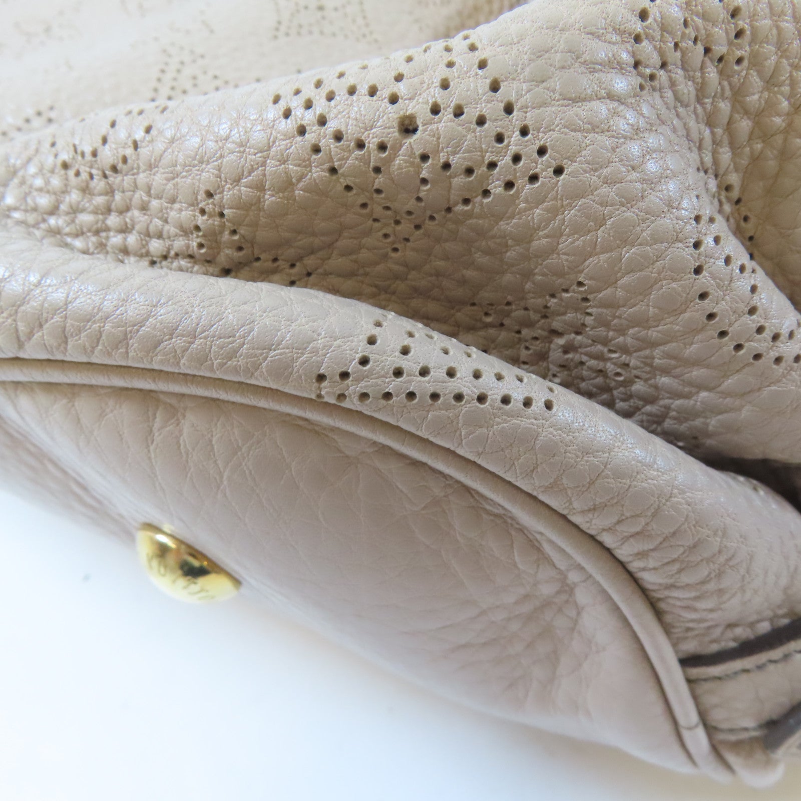 LOUIS VUITTON Mahina Mahina Neo L金扣肩背袋淺啡色