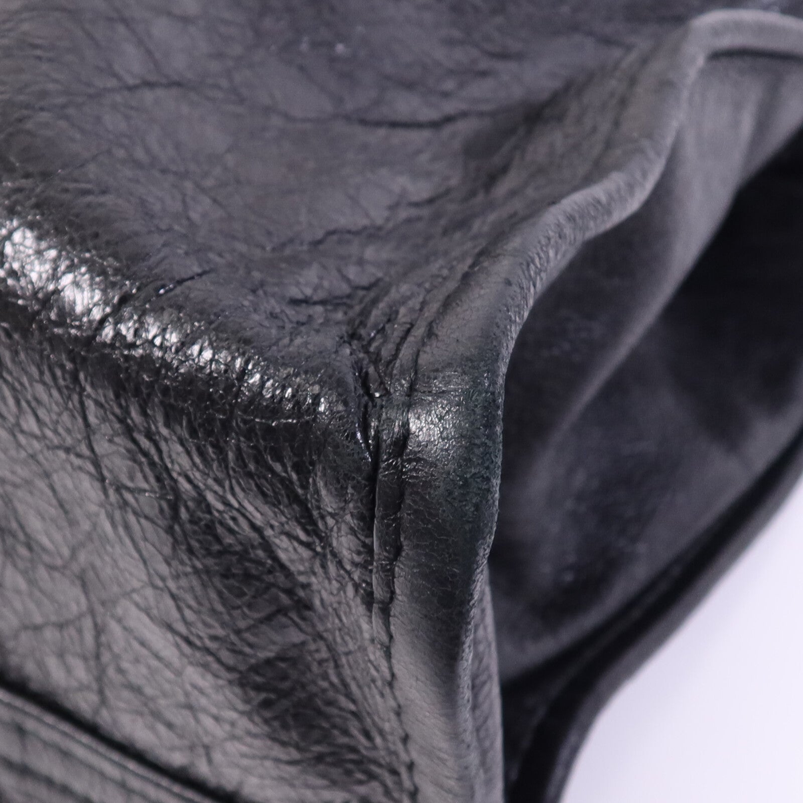 BALENCIAGA 羊皮皮革Bazar Shopper銀扣肩背袋