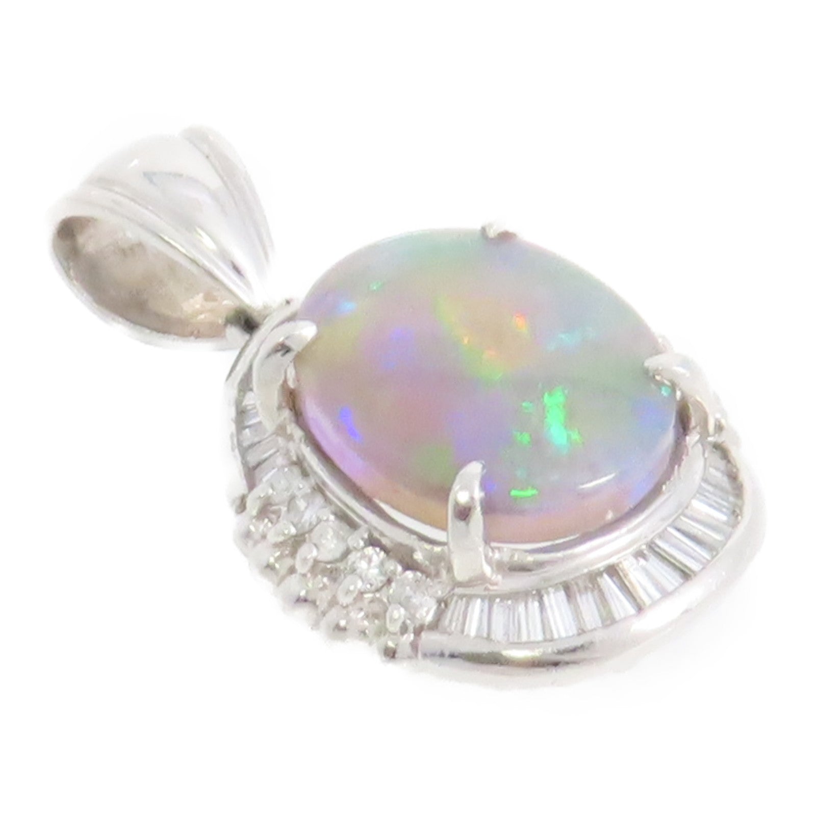 JEWELRY PT900鉑金/蛋白石Opal Pendant Top吊墜頭扣