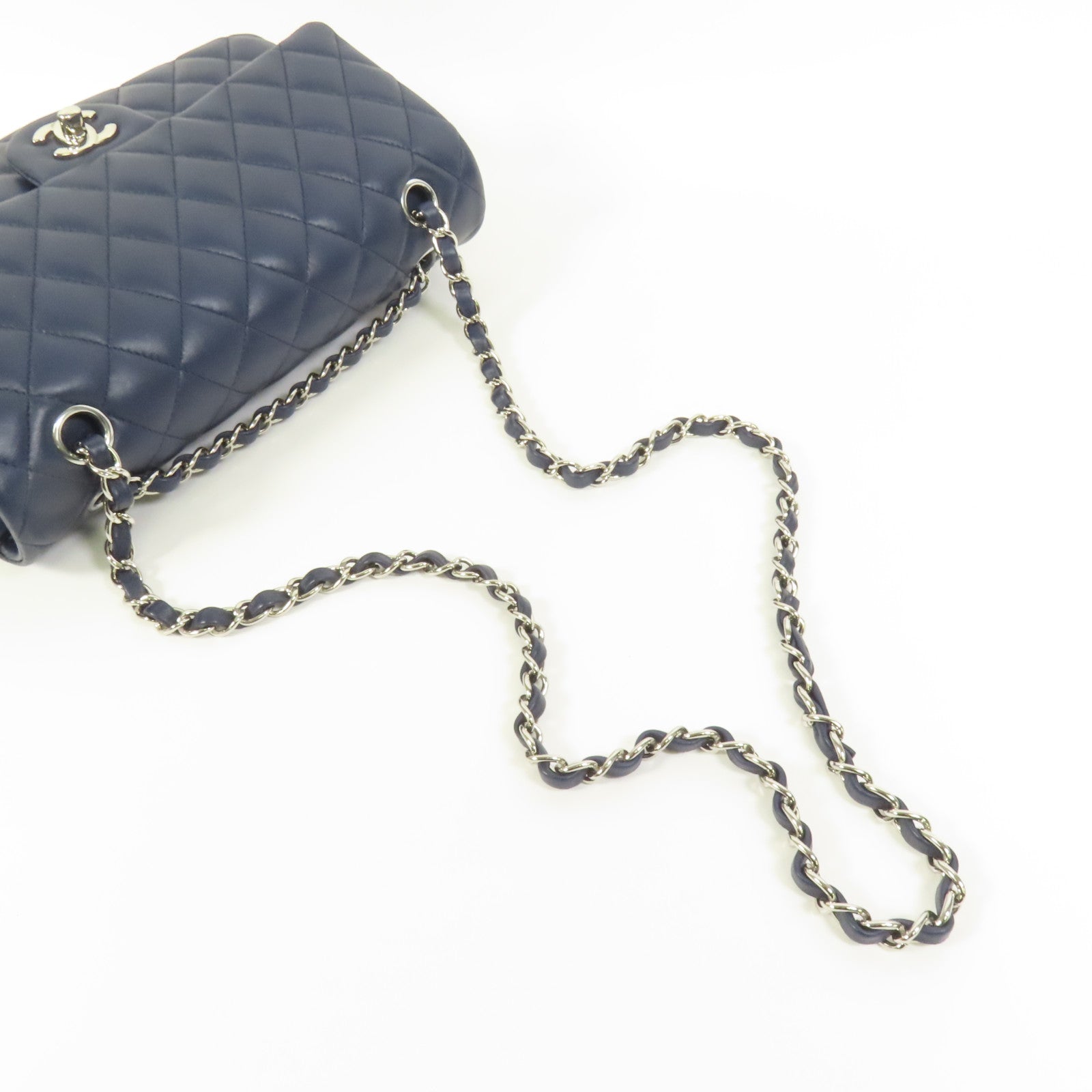 CHANEL 【激減優惠】羊皮皮革Classic 25銀扣鏈帶肩背袋