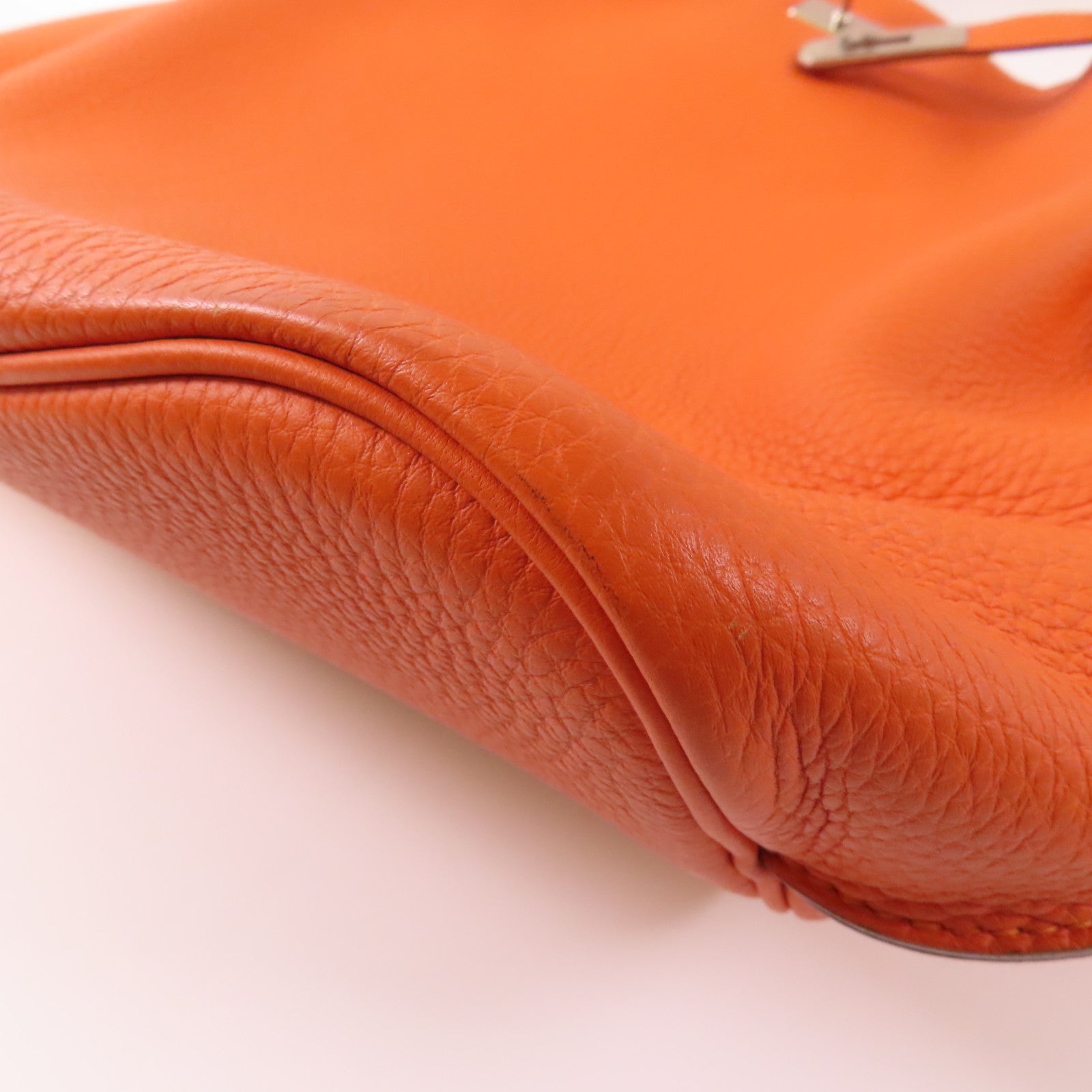 HERMES 【激減優惠】Togo皮革So Kelly 26銀扣肩背袋Feu